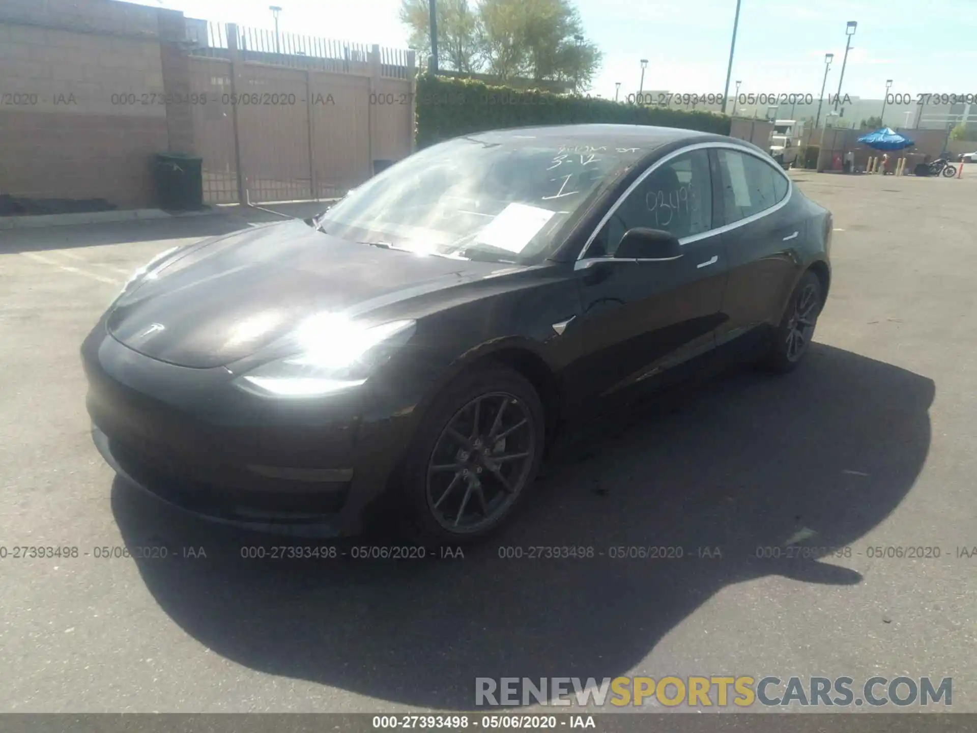 2 Photograph of a damaged car 5YJ3E1EA3KF313490 TESLA MODEL 3 2019