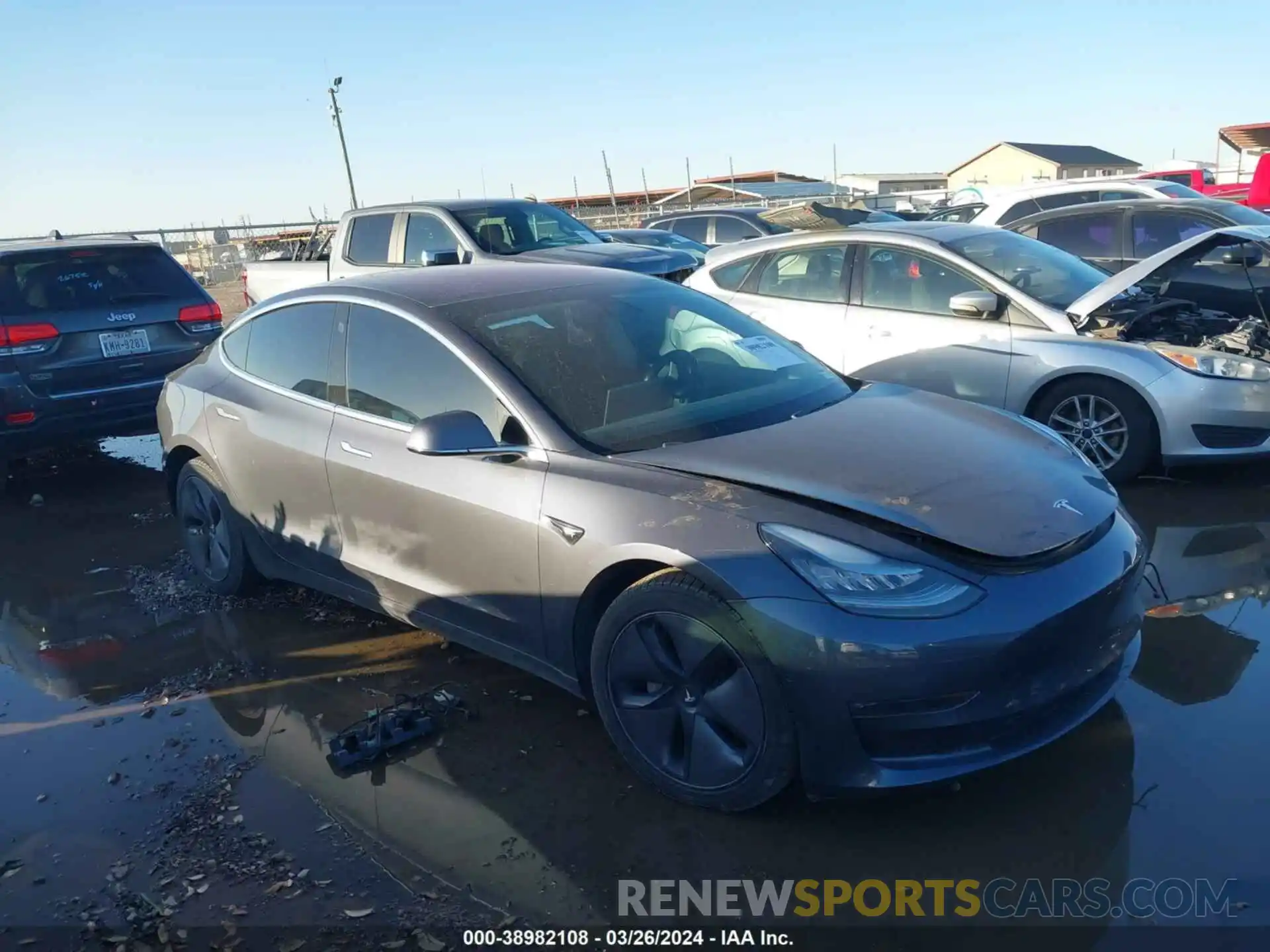 1 Photograph of a damaged car 5YJ3E1EA3KF313506 TESLA MODEL 3 2019