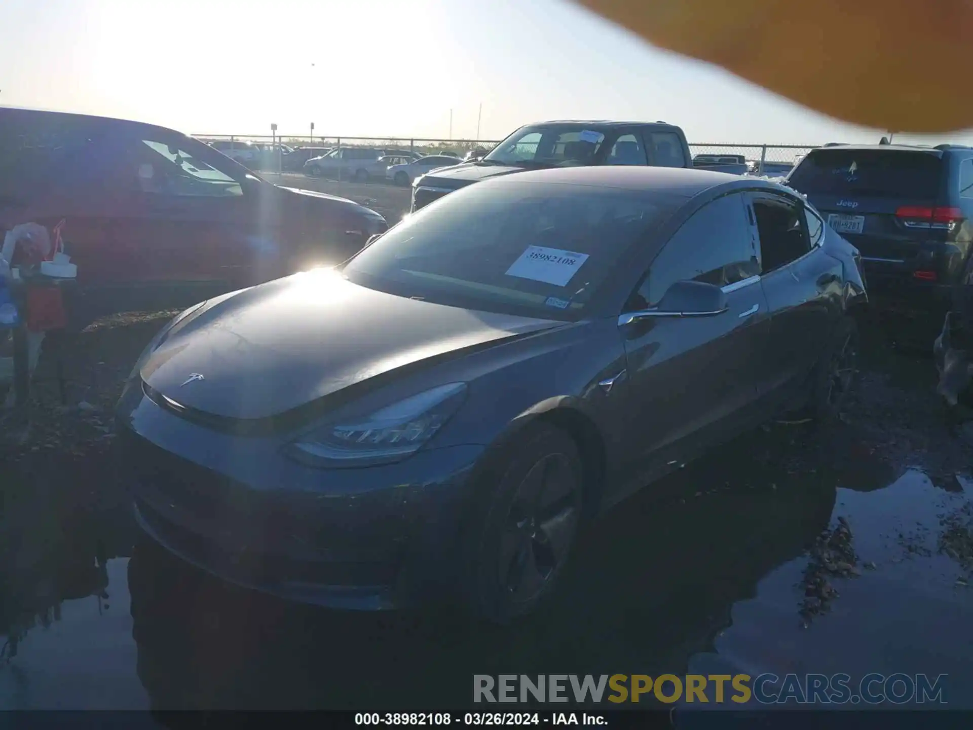 2 Photograph of a damaged car 5YJ3E1EA3KF313506 TESLA MODEL 3 2019