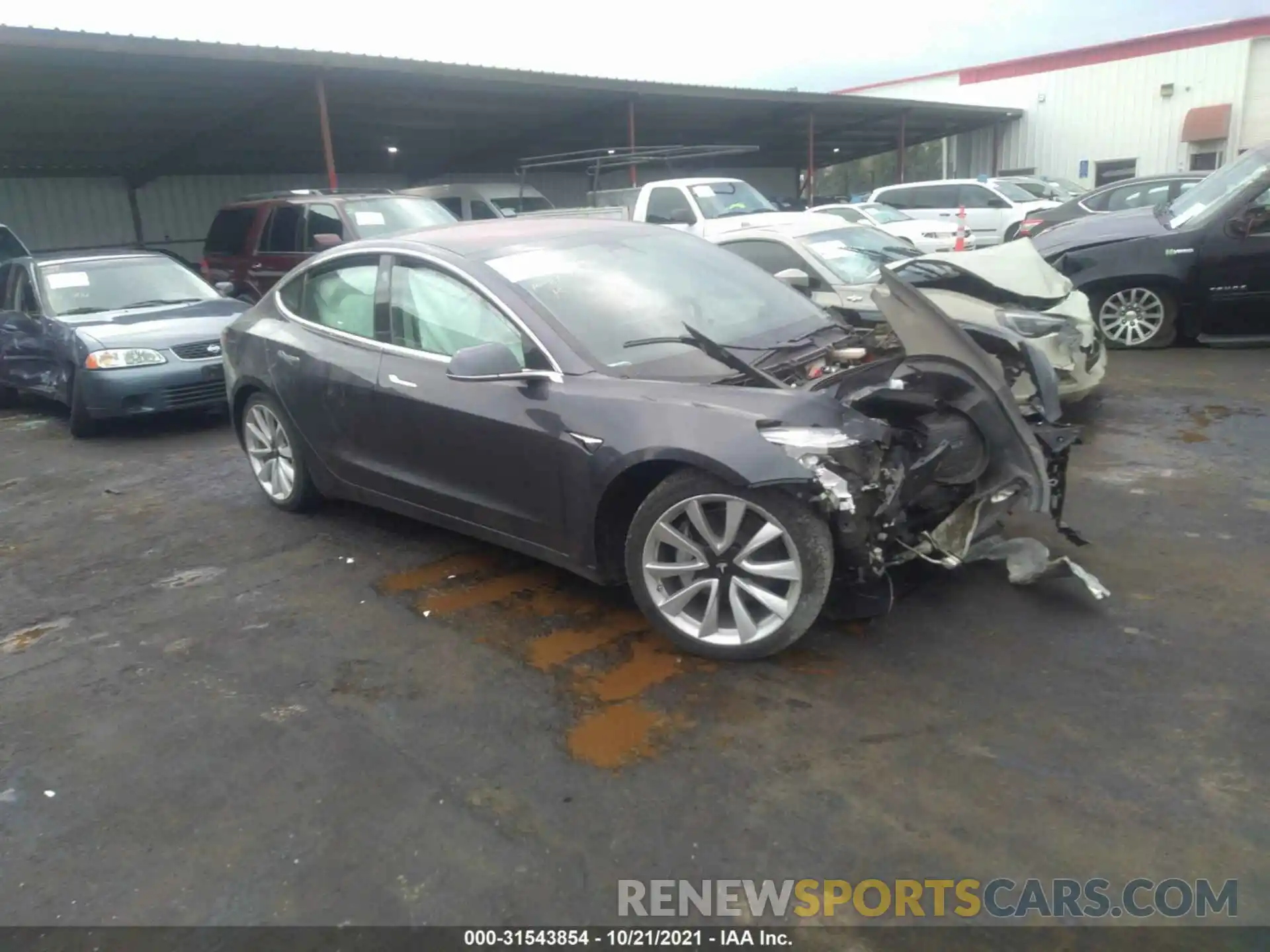 1 Photograph of a damaged car 5YJ3E1EA3KF314414 TESLA MODEL 3 2019