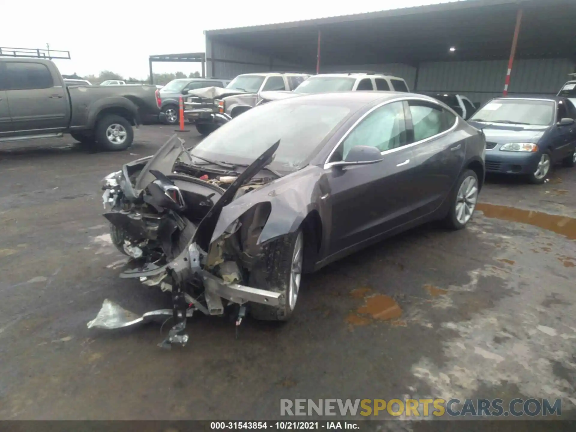 2 Photograph of a damaged car 5YJ3E1EA3KF314414 TESLA MODEL 3 2019