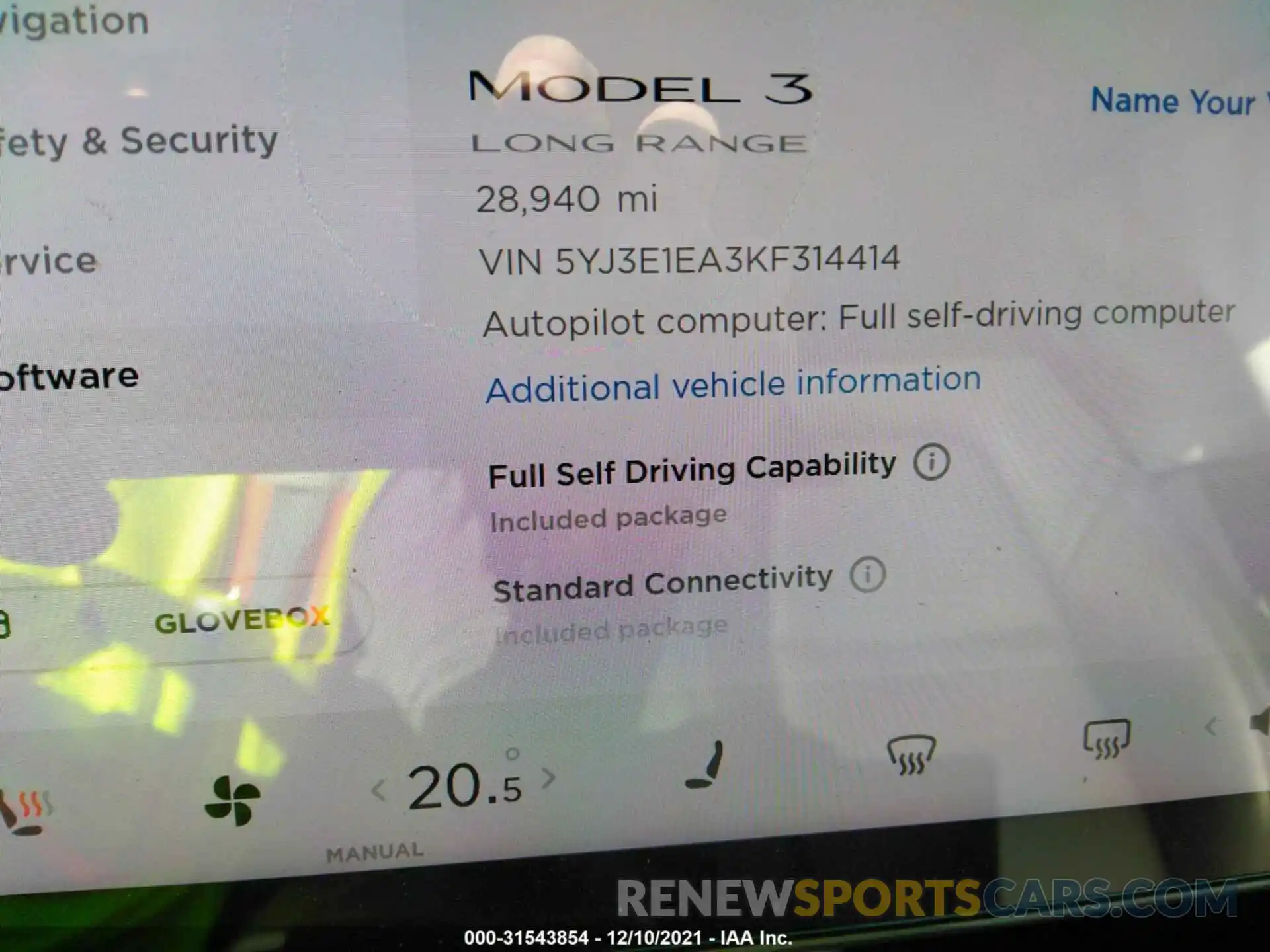 7 Photograph of a damaged car 5YJ3E1EA3KF314414 TESLA MODEL 3 2019