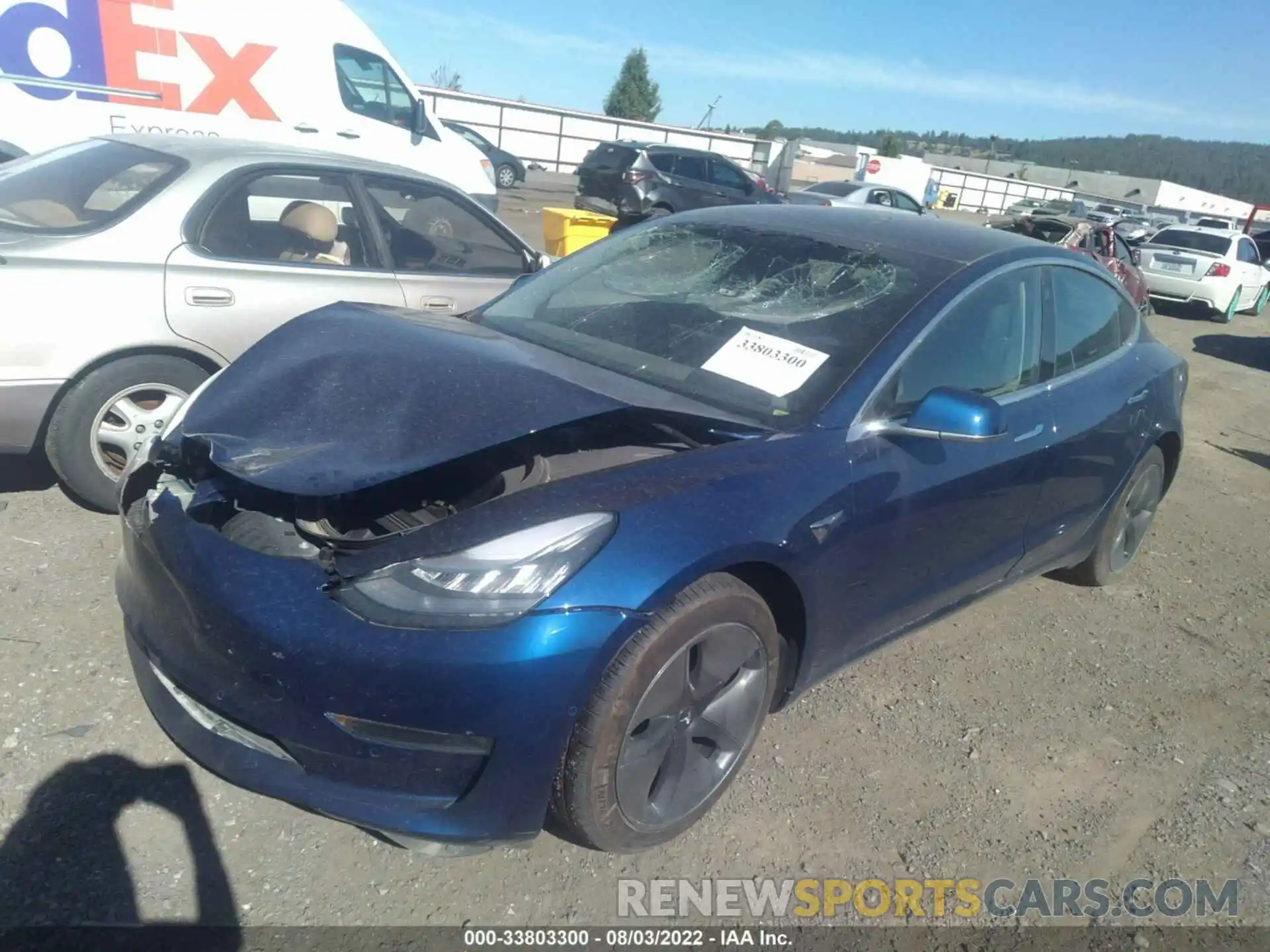 2 Photograph of a damaged car 5YJ3E1EA3KF317362 TESLA MODEL 3 2019