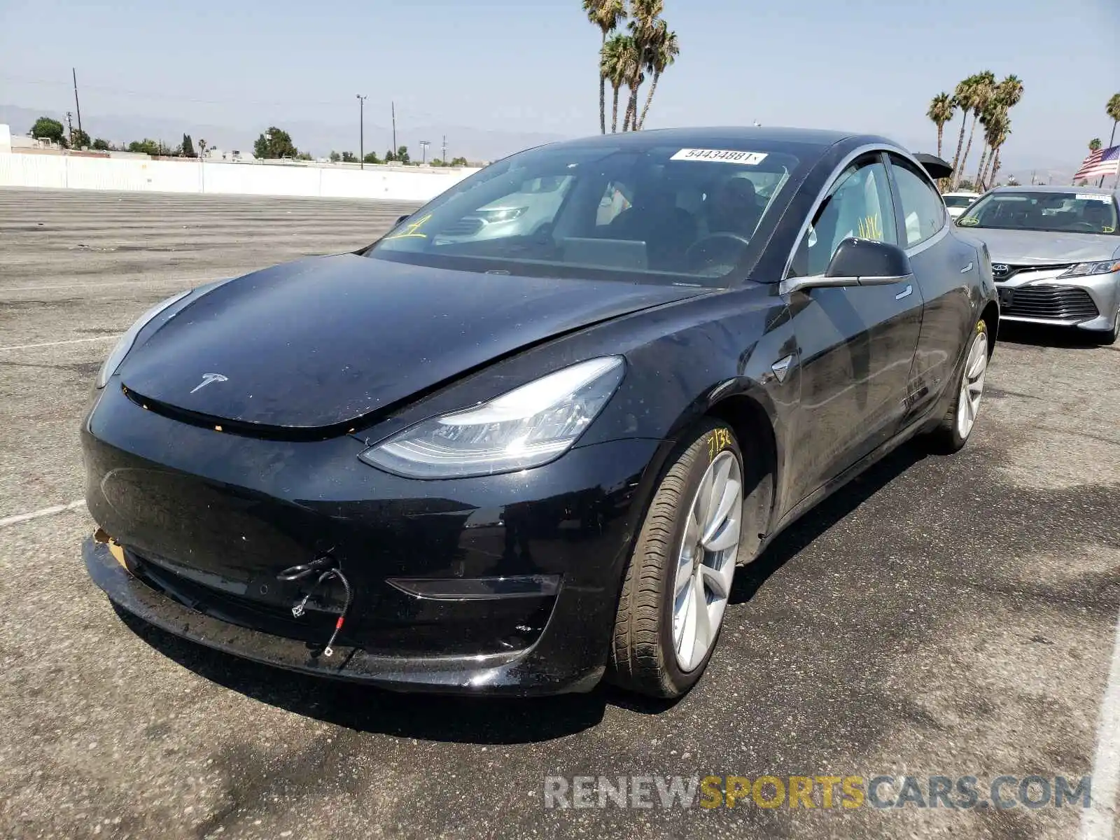 2 Photograph of a damaged car 5YJ3E1EA3KF317605 TESLA MODEL 3 2019