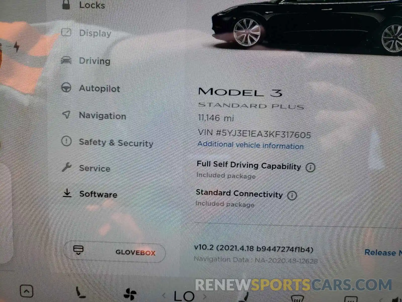 8 Photograph of a damaged car 5YJ3E1EA3KF317605 TESLA MODEL 3 2019