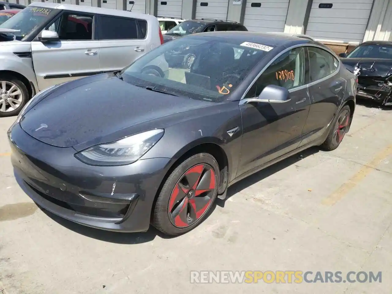 2 Photograph of a damaged car 5YJ3E1EA3KF324313 TESLA MODEL 3 2019