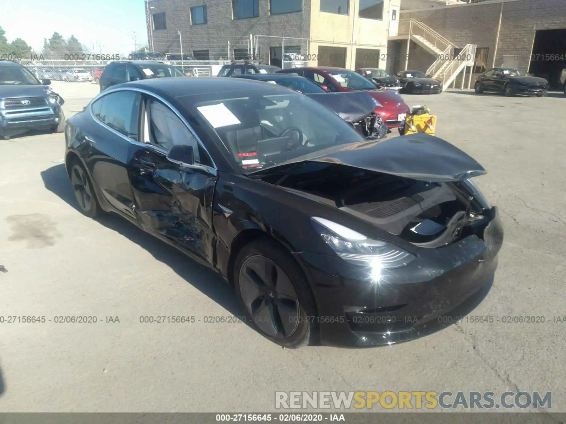 1 Photograph of a damaged car 5YJ3E1EA3KF327826 TESLA MODEL 3 2019