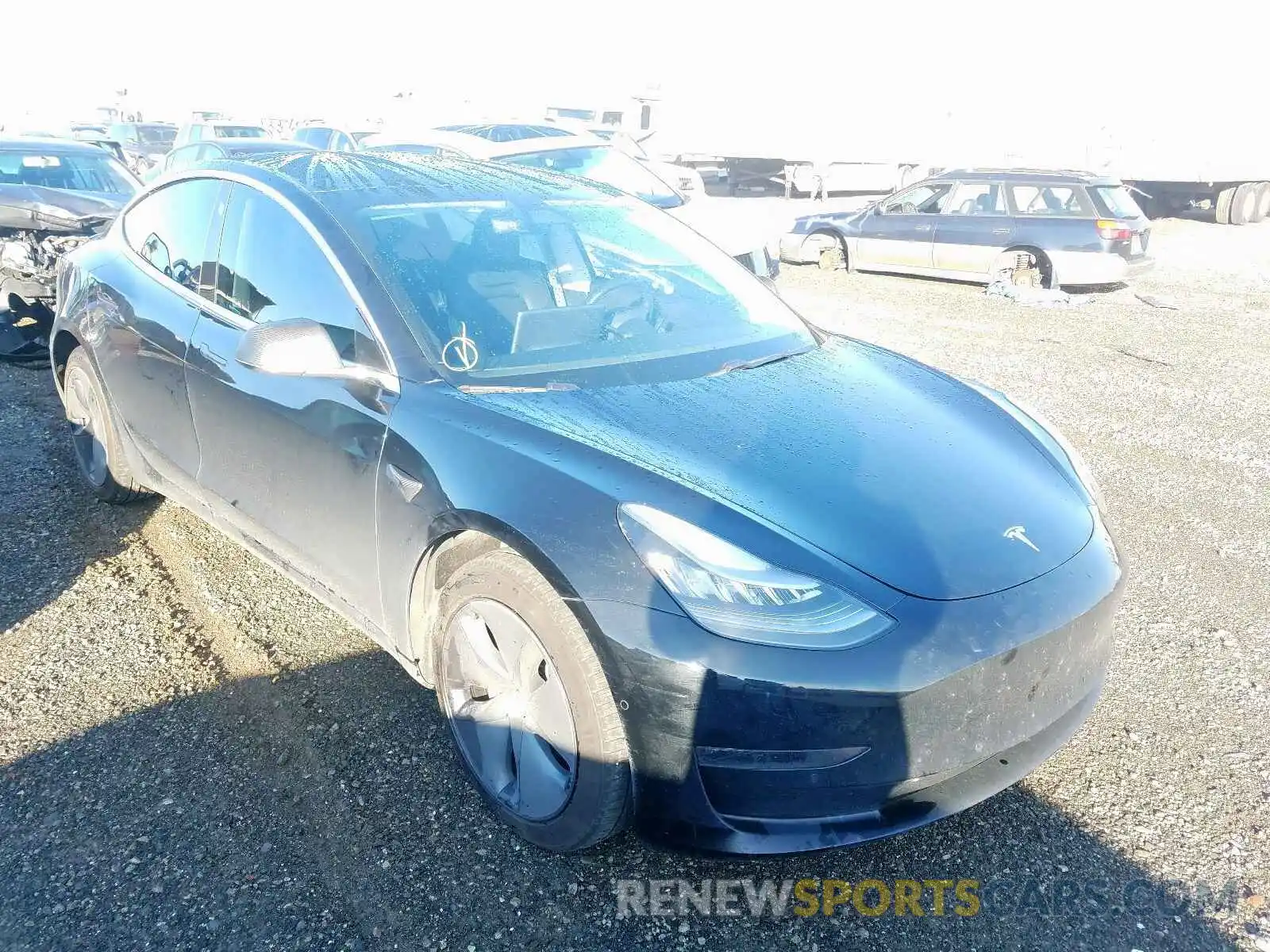 1 Photograph of a damaged car 5YJ3E1EA3KF330953 TESLA MODEL 3 2019