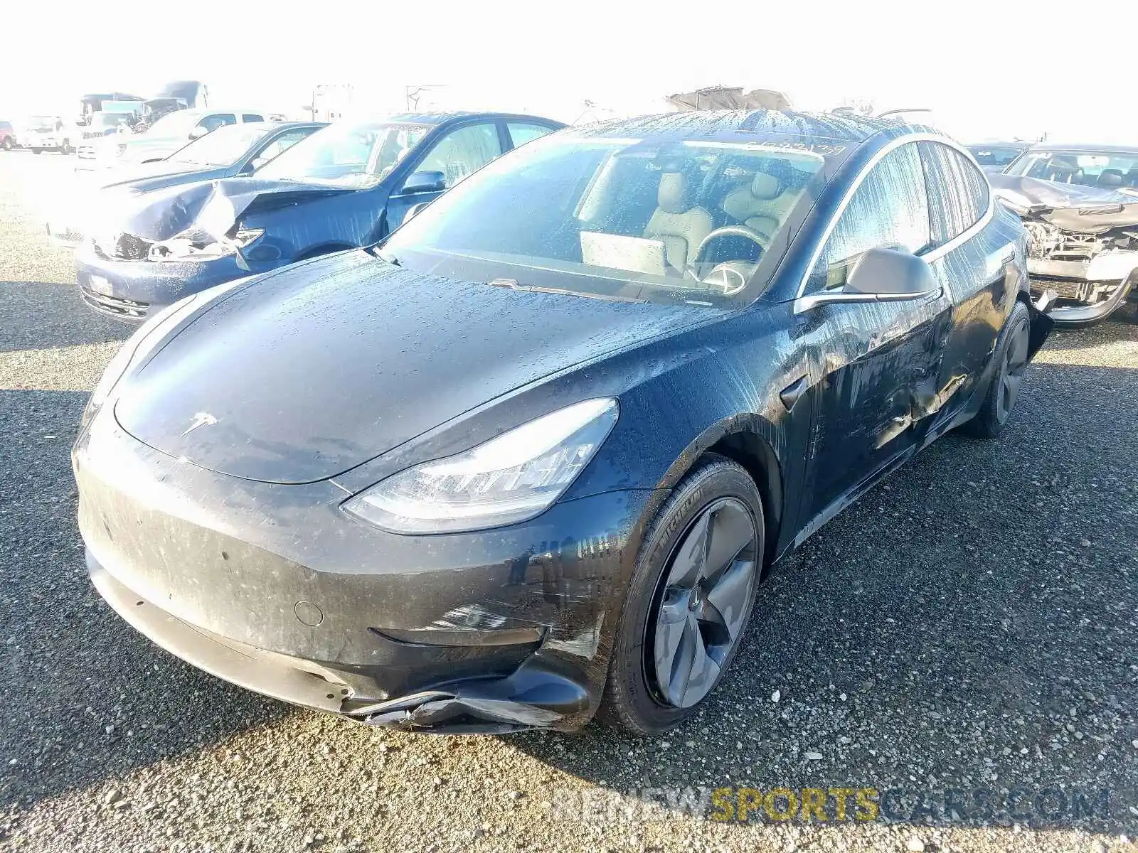 2 Photograph of a damaged car 5YJ3E1EA3KF330953 TESLA MODEL 3 2019