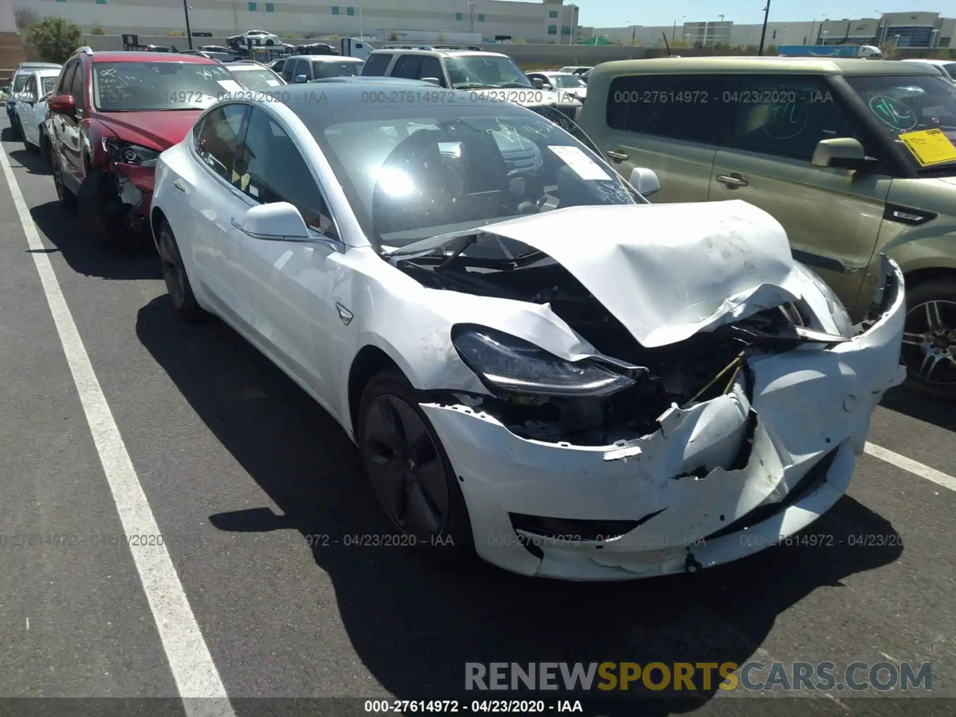 1 Photograph of a damaged car 5YJ3E1EA3KF331570 TESLA MODEL 3 2019