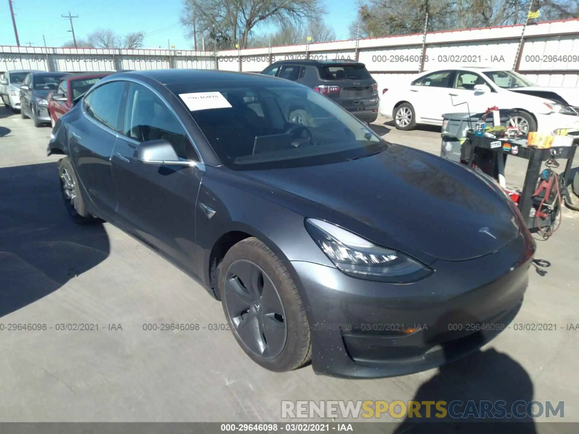 1 Photograph of a damaged car 5YJ3E1EA3KF338180 TESLA MODEL 3 2019