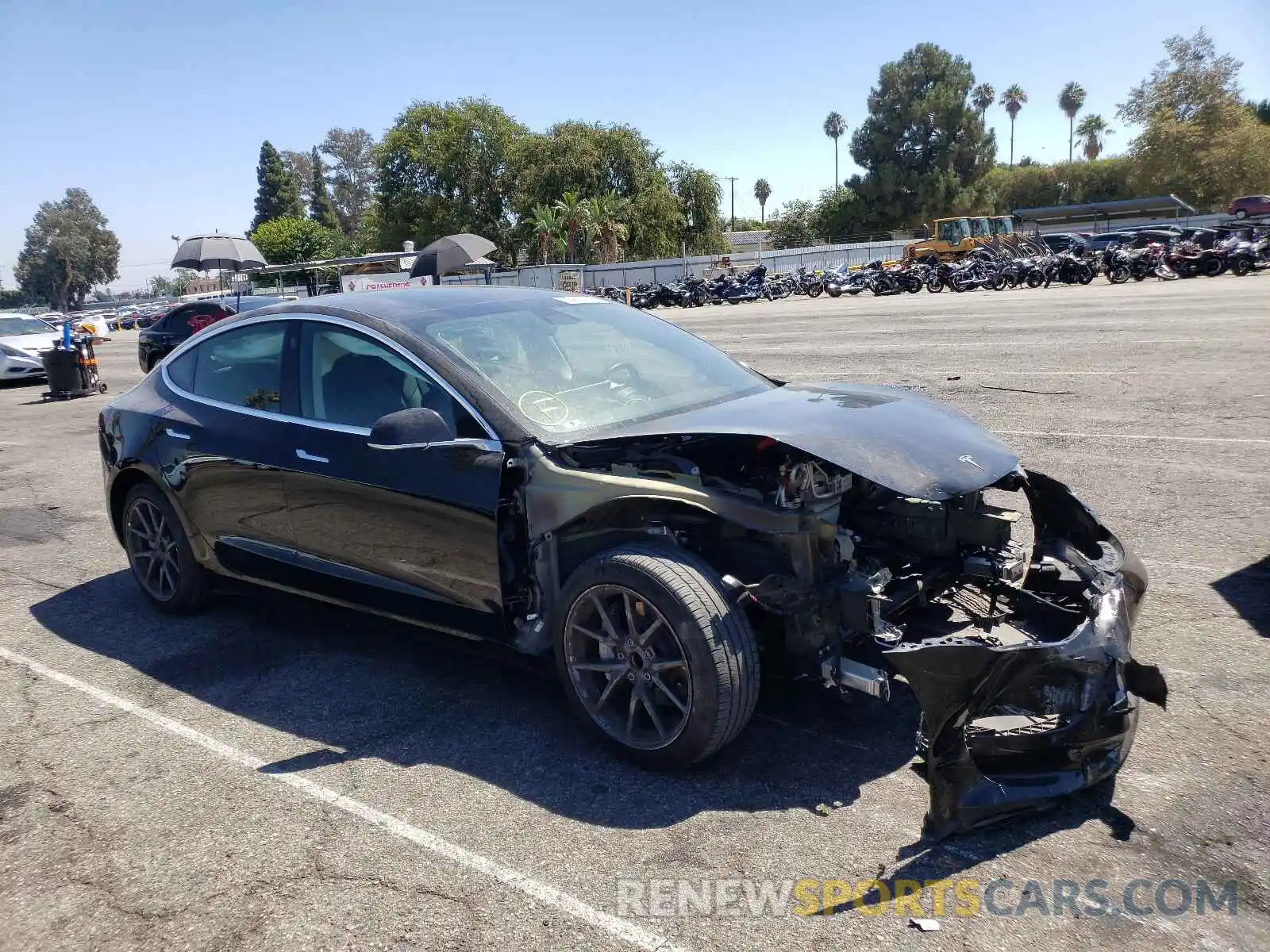 1 Photograph of a damaged car 5YJ3E1EA3KF345534 TESLA MODEL 3 2019