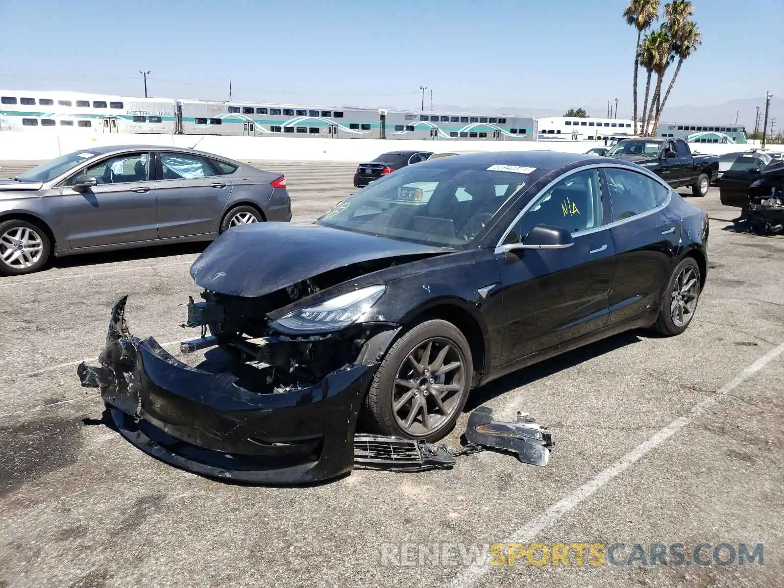 2 Photograph of a damaged car 5YJ3E1EA3KF345534 TESLA MODEL 3 2019