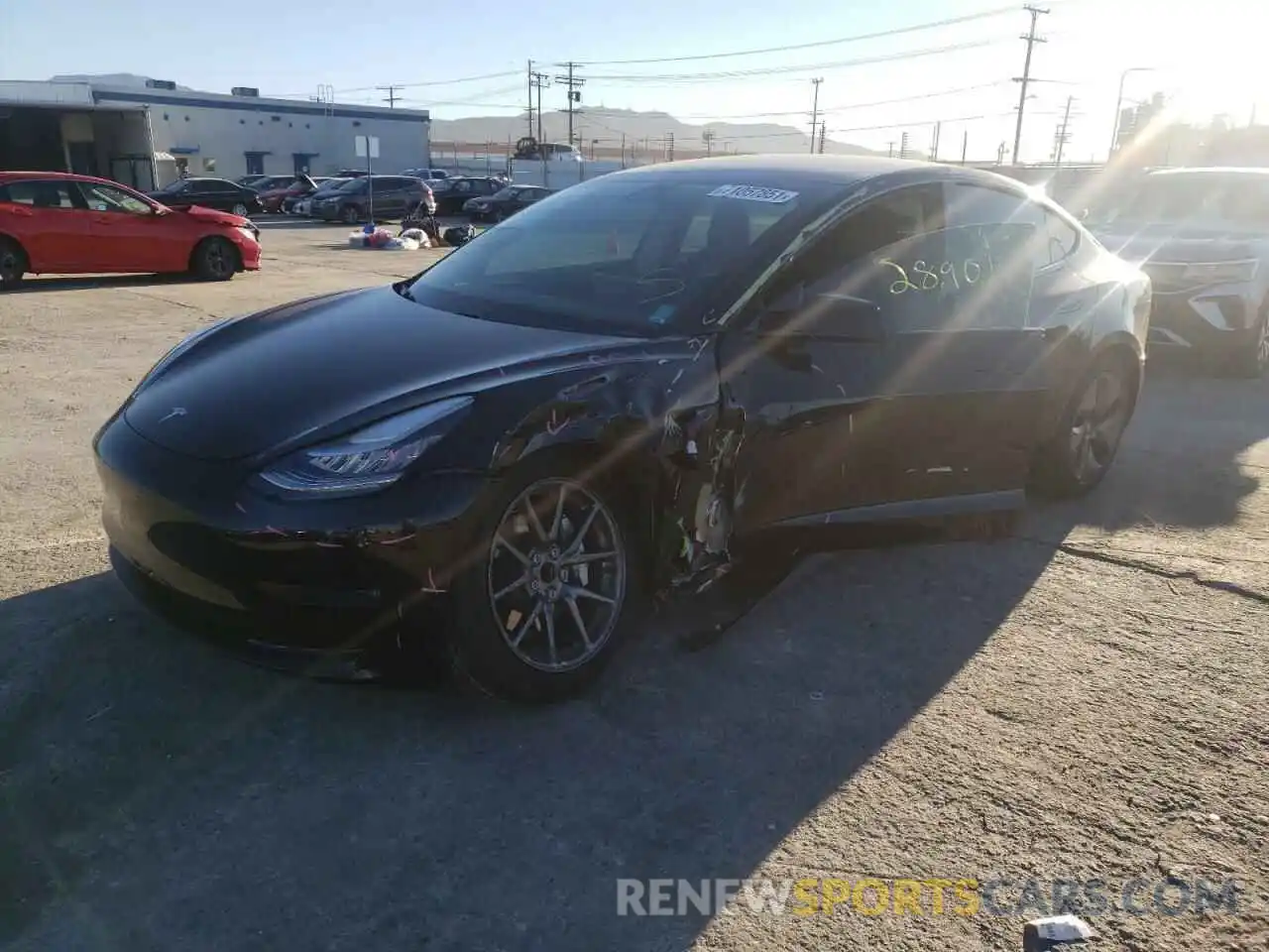 2 Photograph of a damaged car 5YJ3E1EA3KF361829 TESLA MODEL 3 2019