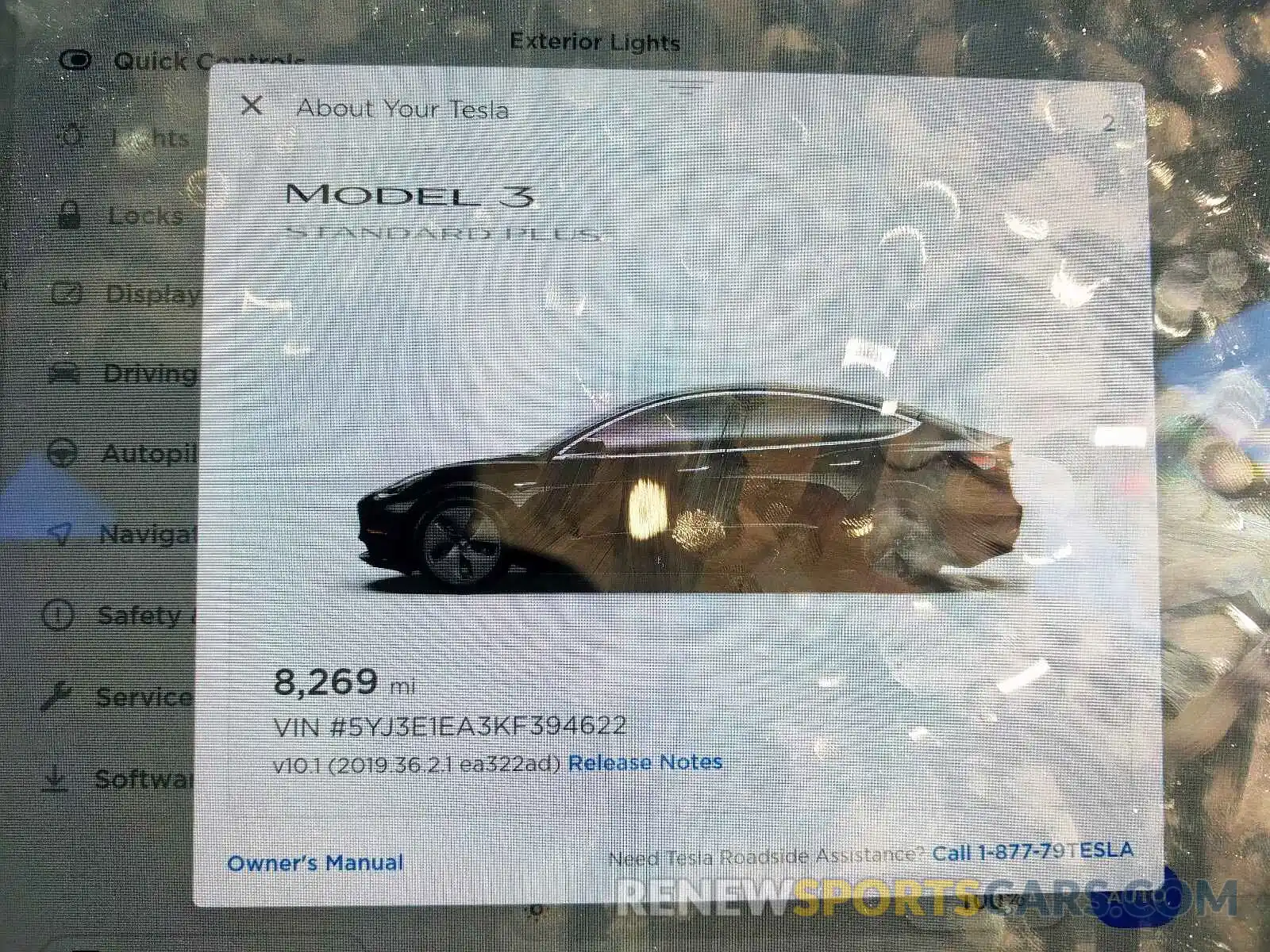 8 Photograph of a damaged car 5YJ3E1EA3KF394622 TESLA MODEL 3 2019