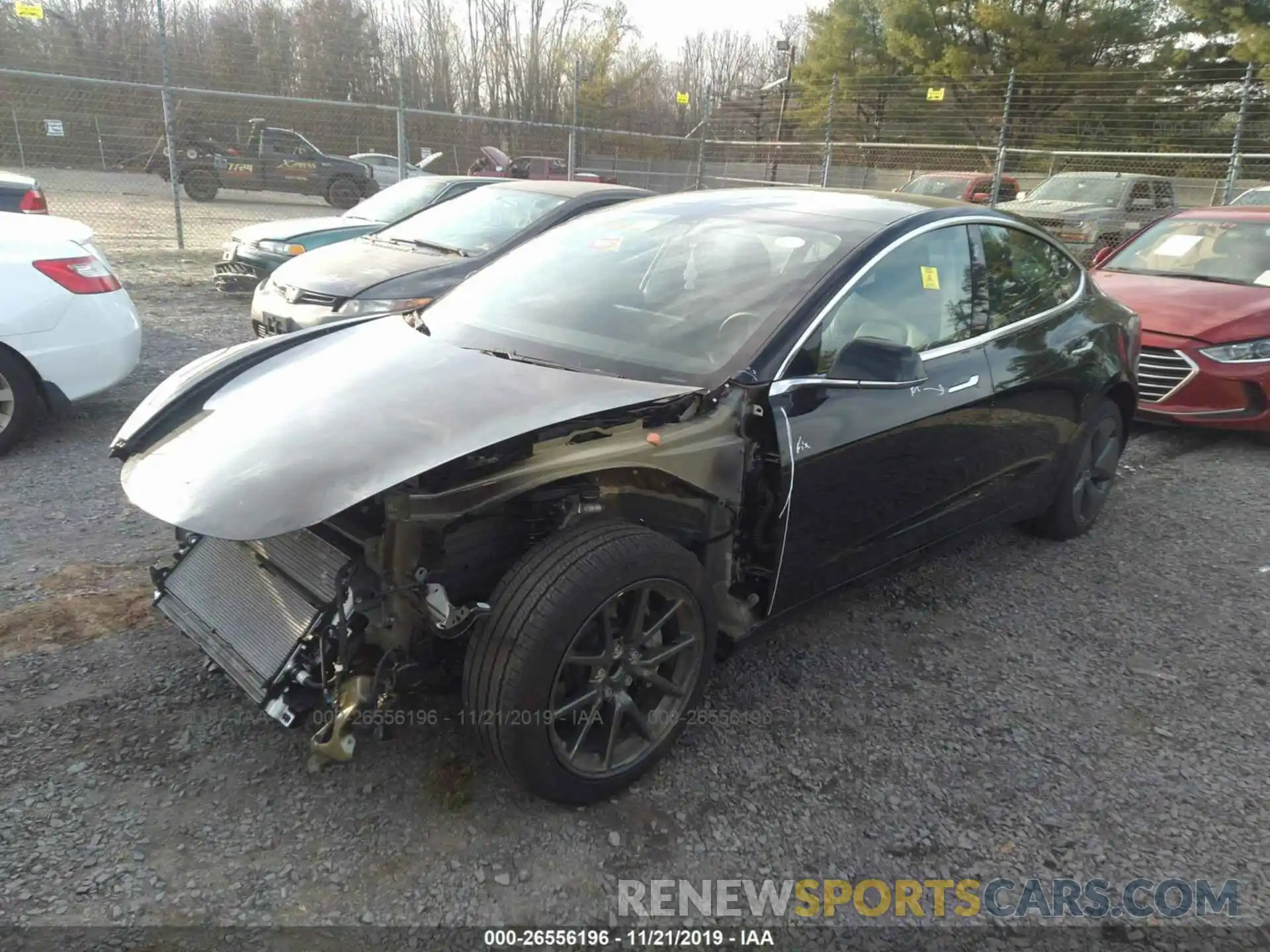 2 Photograph of a damaged car 5YJ3E1EA3KF395561 TESLA MODEL 3 2019