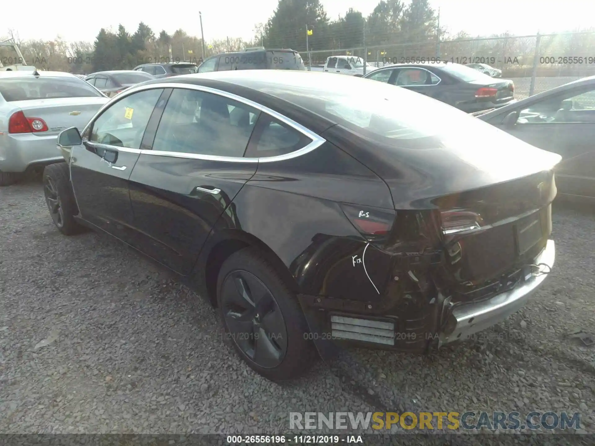 3 Photograph of a damaged car 5YJ3E1EA3KF395561 TESLA MODEL 3 2019