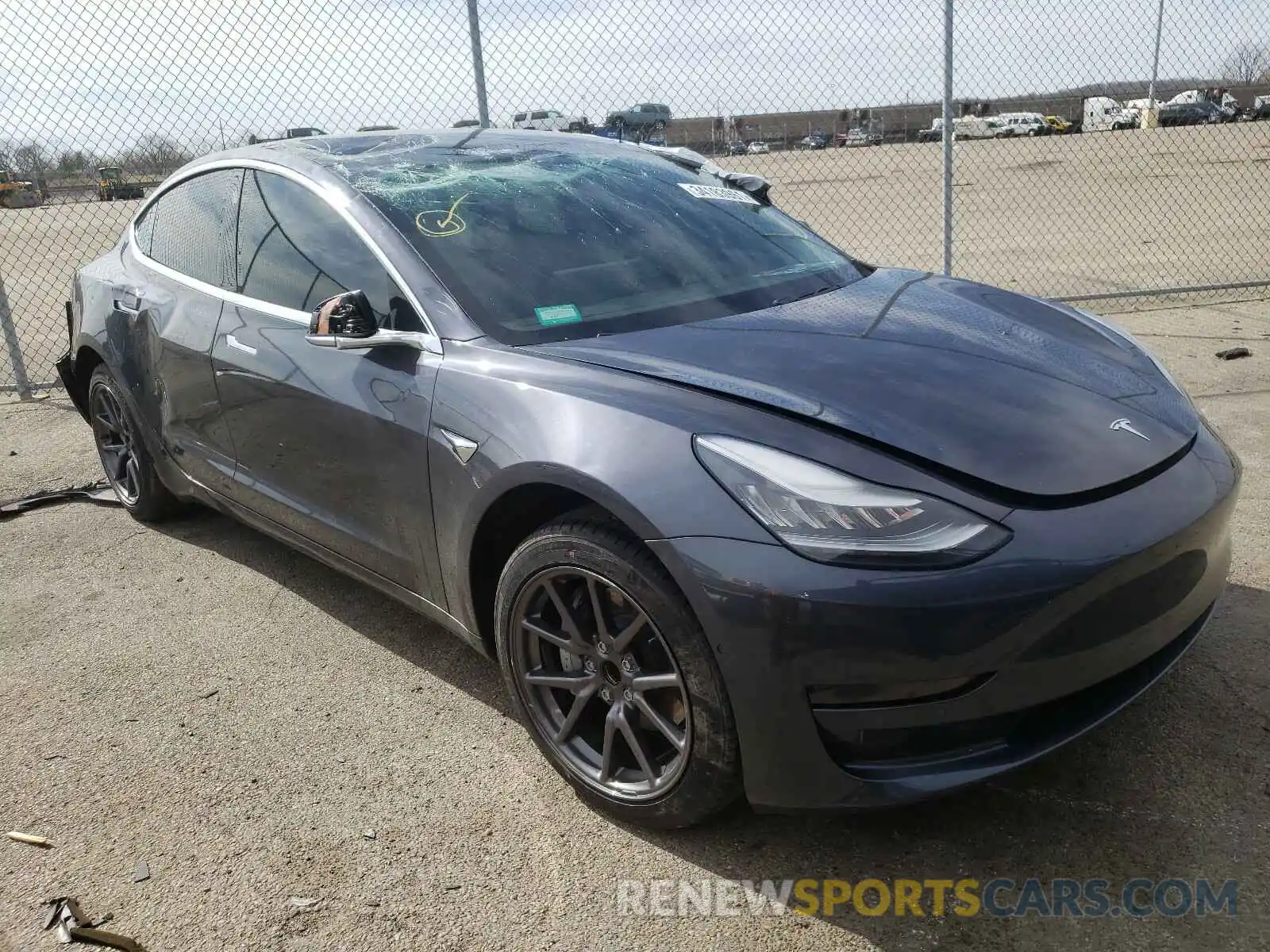 1 Photograph of a damaged car 5YJ3E1EA3KF396452 TESLA MODEL 3 2019