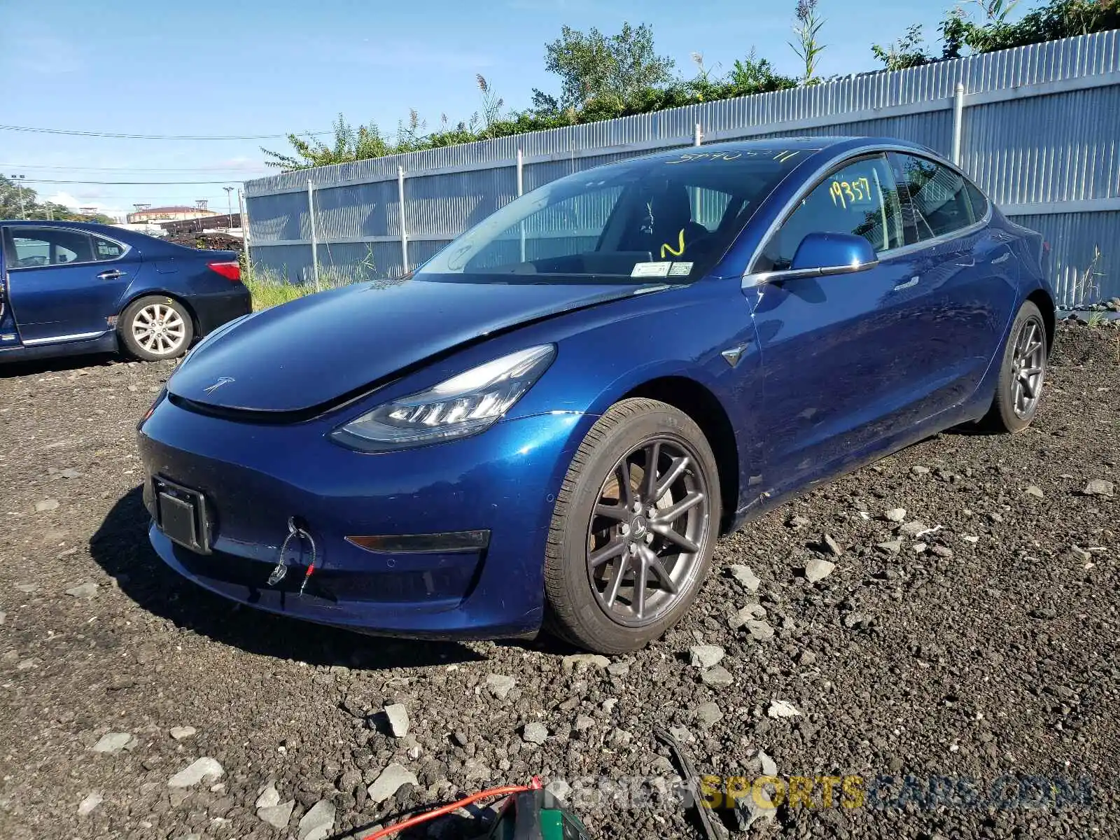 2 Photograph of a damaged car 5YJ3E1EA3KF396886 TESLA MODEL 3 2019