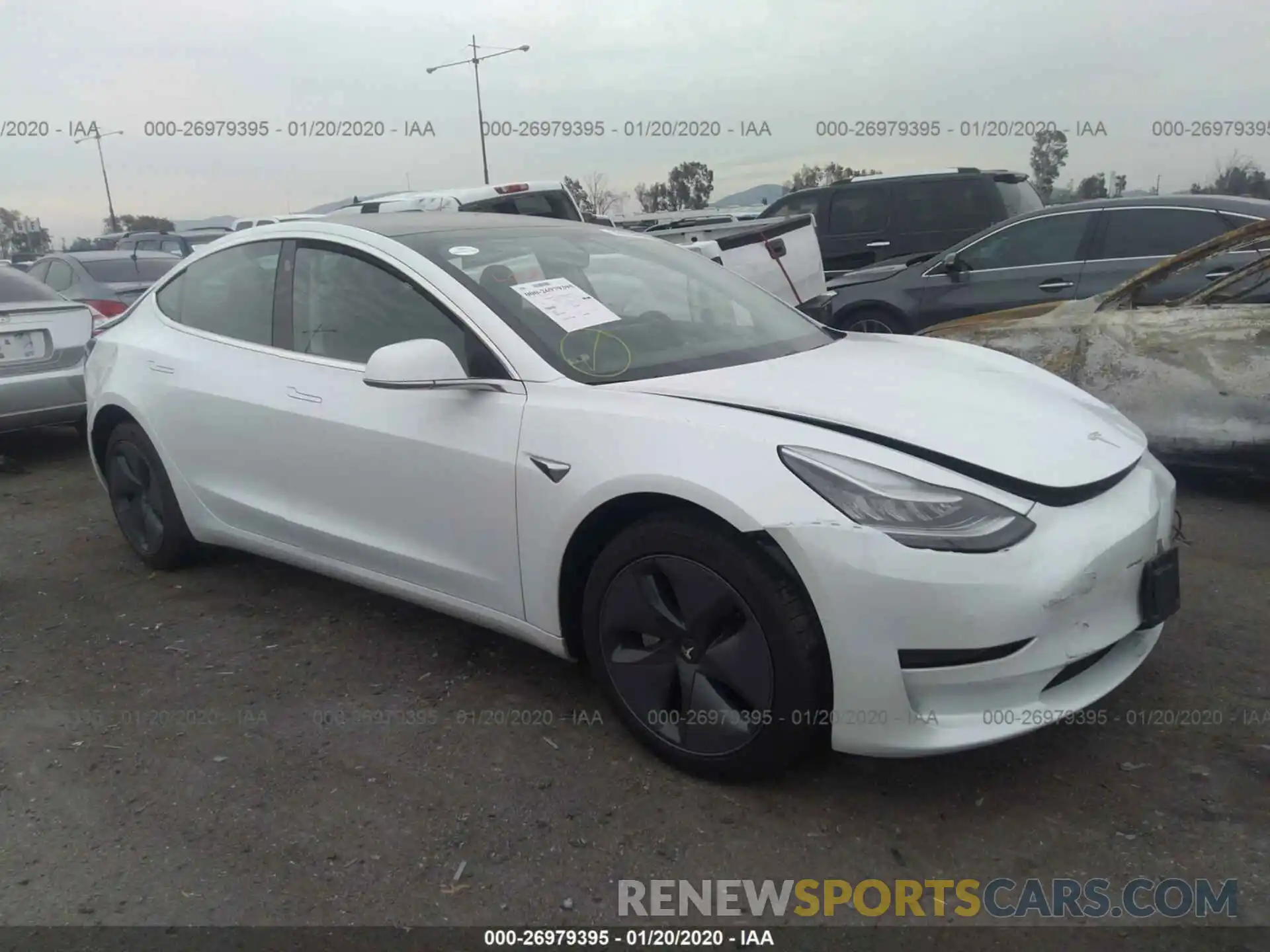 1 Photograph of a damaged car 5YJ3E1EA3KF397164 TESLA MODEL 3 2019