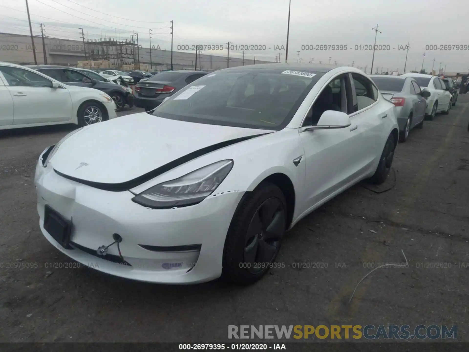 2 Photograph of a damaged car 5YJ3E1EA3KF397164 TESLA MODEL 3 2019