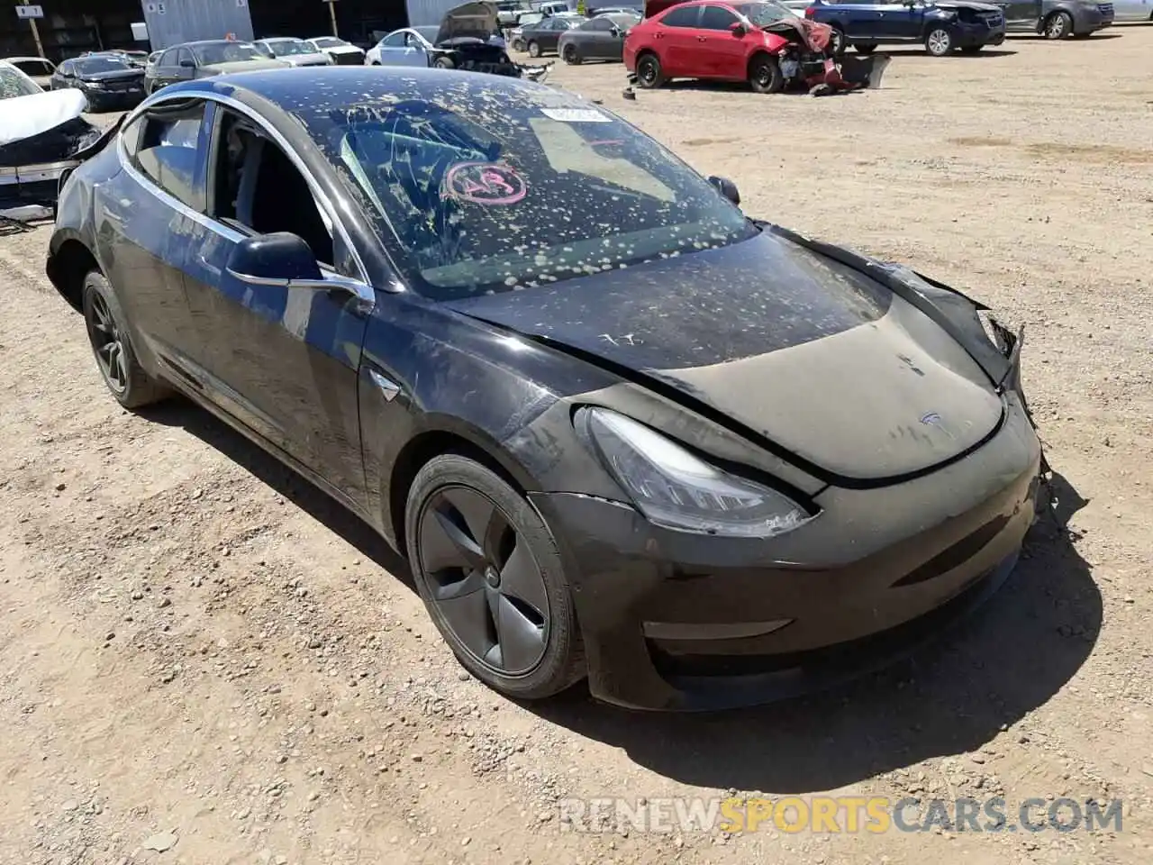 1 Photograph of a damaged car 5YJ3E1EA3KF398847 TESLA MODEL 3 2019