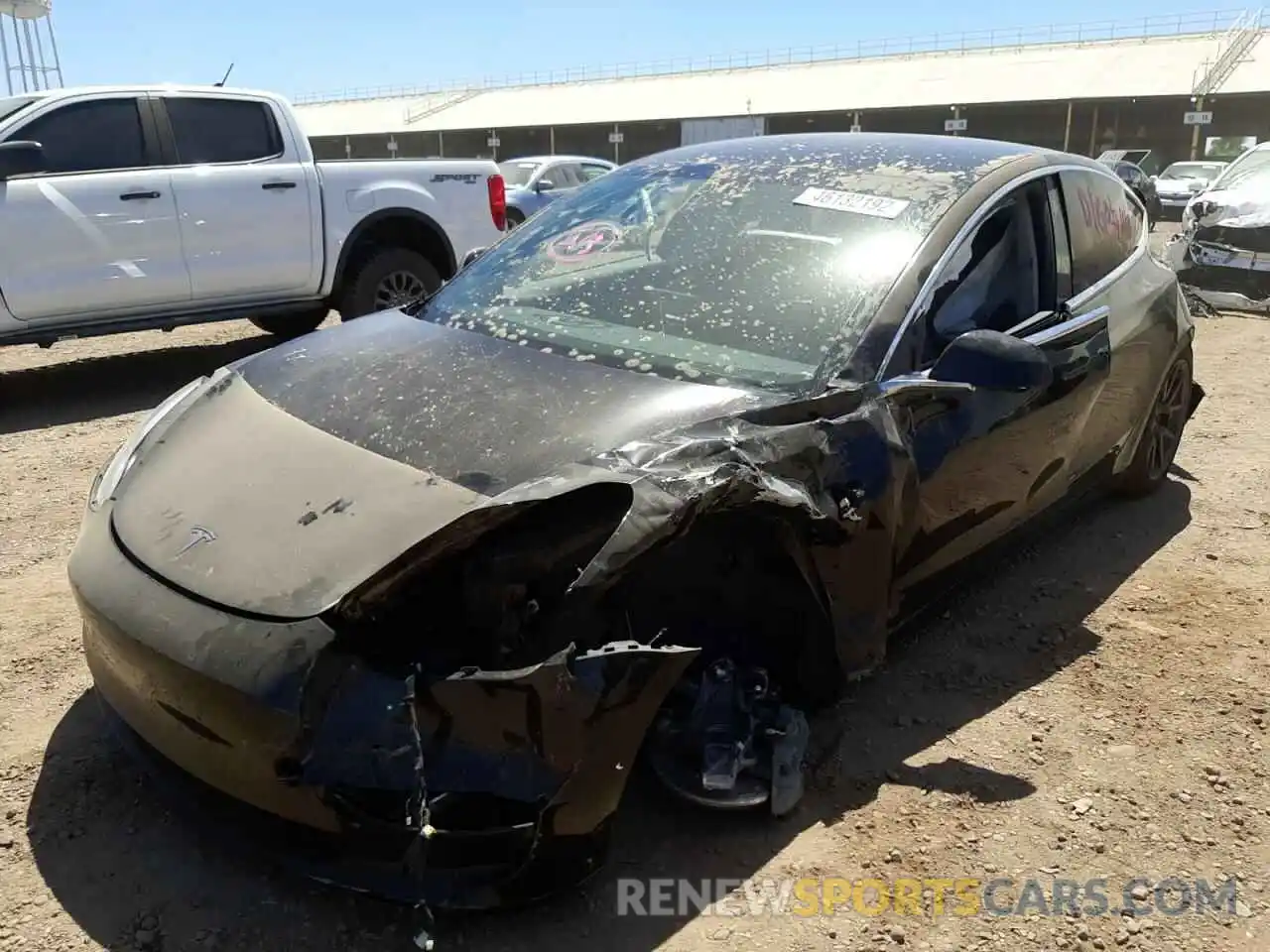 2 Photograph of a damaged car 5YJ3E1EA3KF398847 TESLA MODEL 3 2019