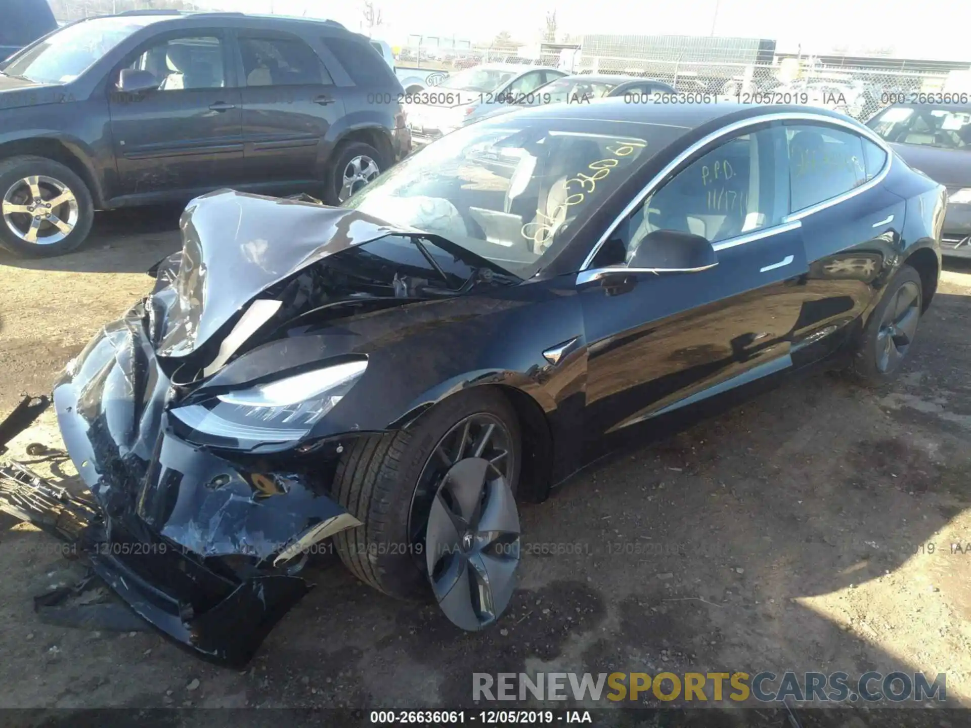 2 Photograph of a damaged car 5YJ3E1EA3KF399142 TESLA MODEL 3 2019