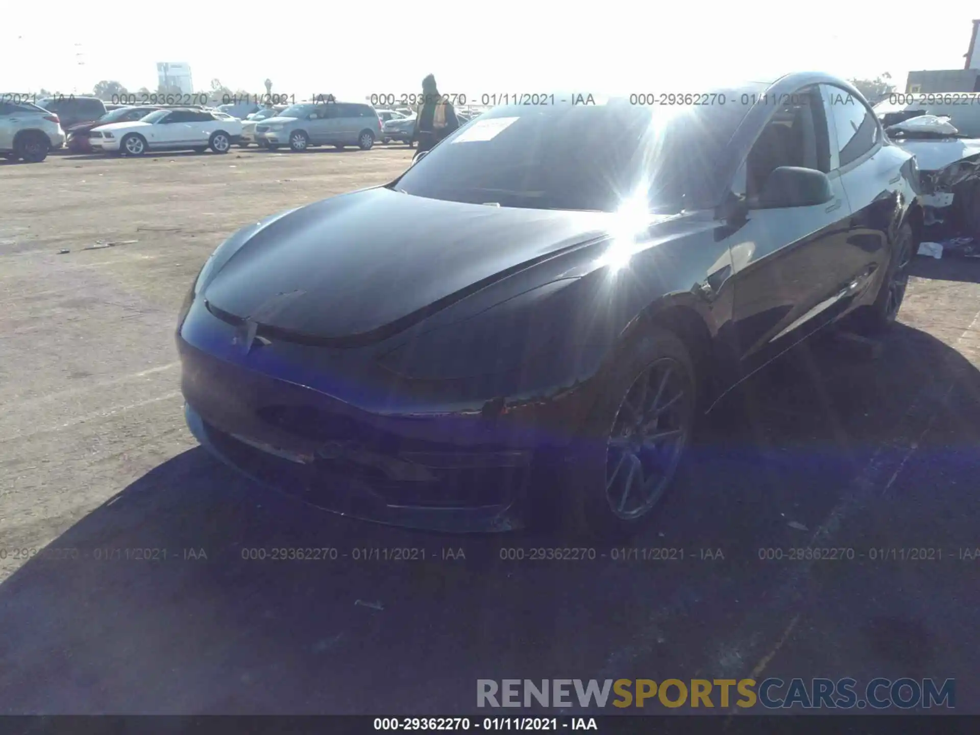 2 Photograph of a damaged car 5YJ3E1EA3KF399545 TESLA MODEL 3 2019