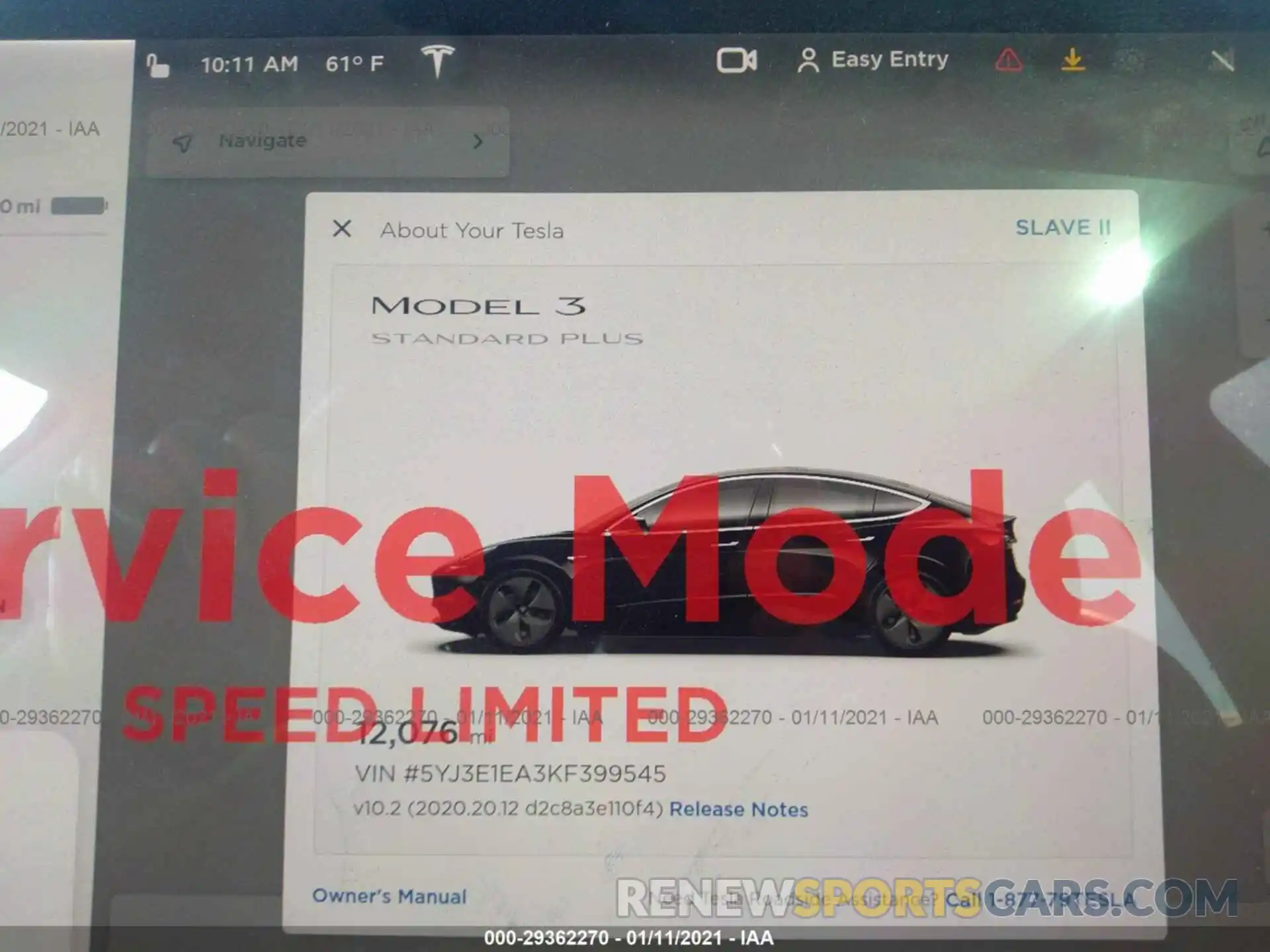 7 Фотография поврежденного автомобиля 5YJ3E1EA3KF399545 TESLA MODEL 3 2019