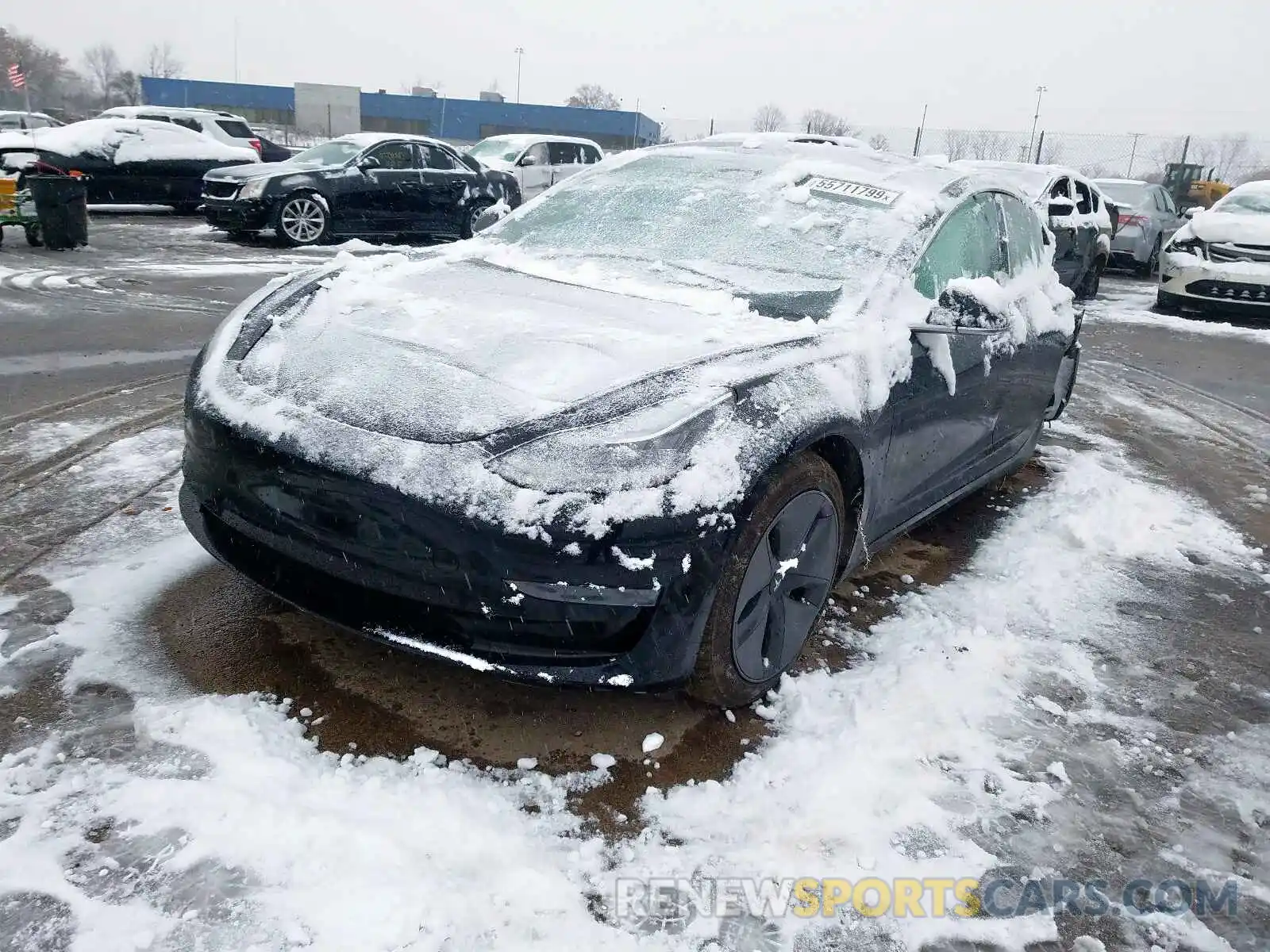 2 Photograph of a damaged car 5YJ3E1EA3KF410687 TESLA MODEL 3 2019