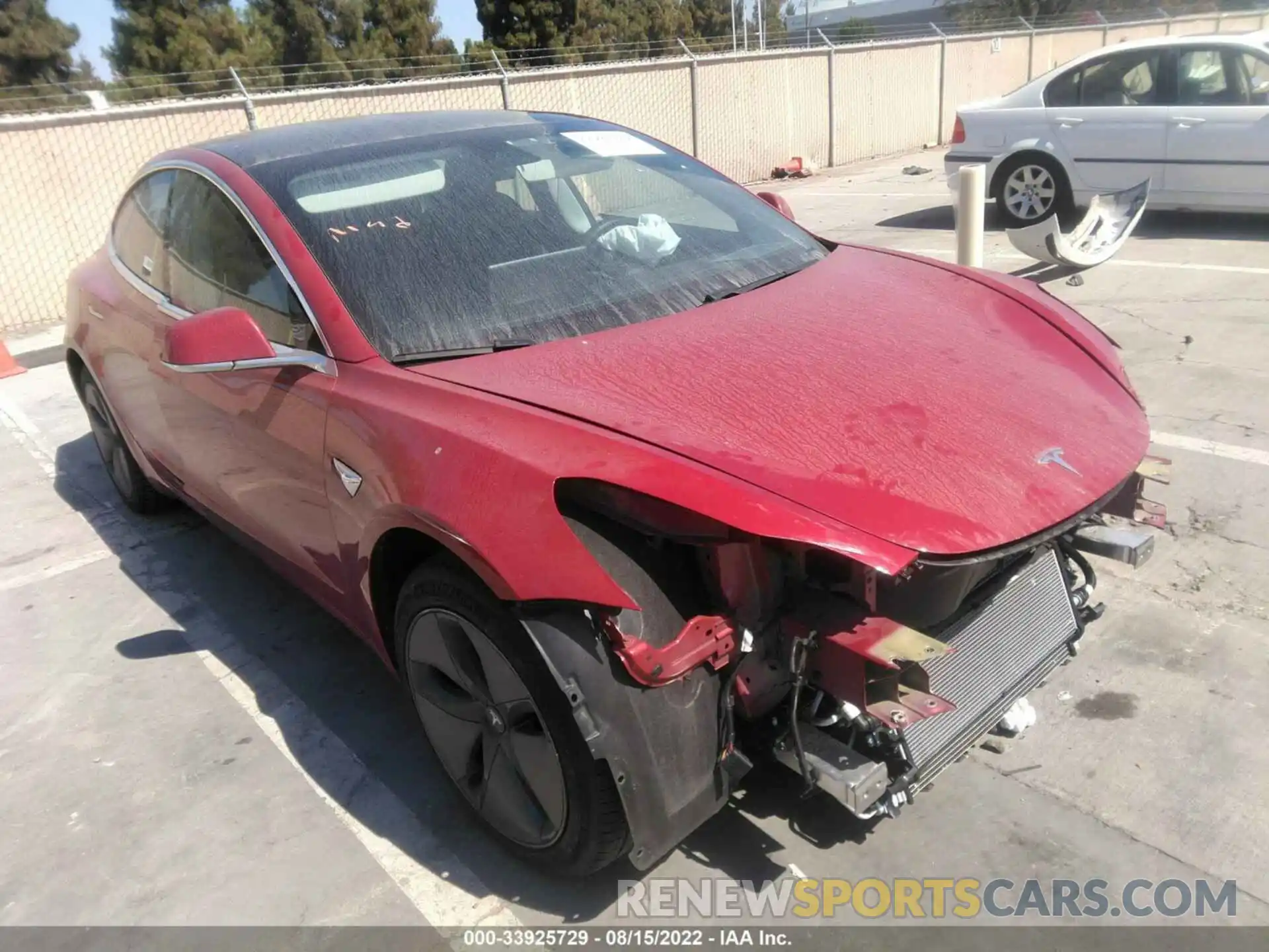 1 Photograph of a damaged car 5YJ3E1EA3KF411628 TESLA MODEL 3 2019