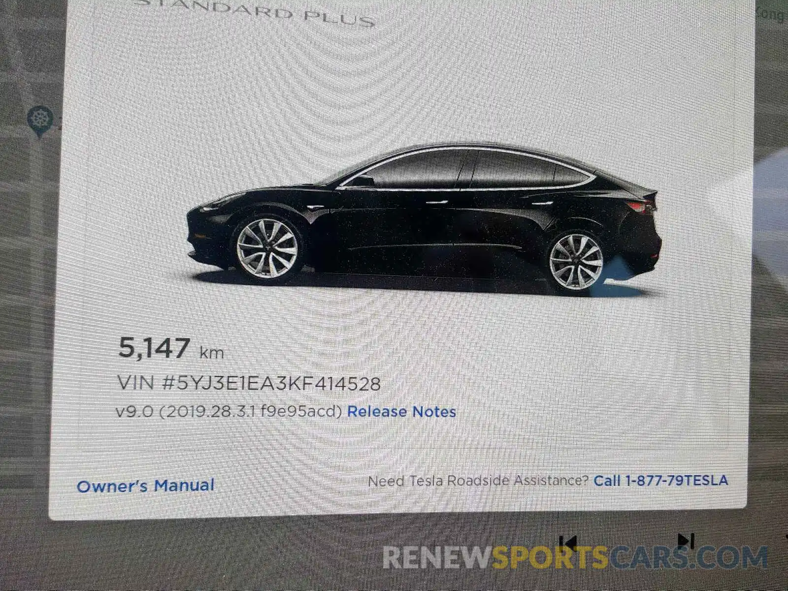 8 Photograph of a damaged car 5YJ3E1EA3KF414528 TESLA MODEL 3 2019