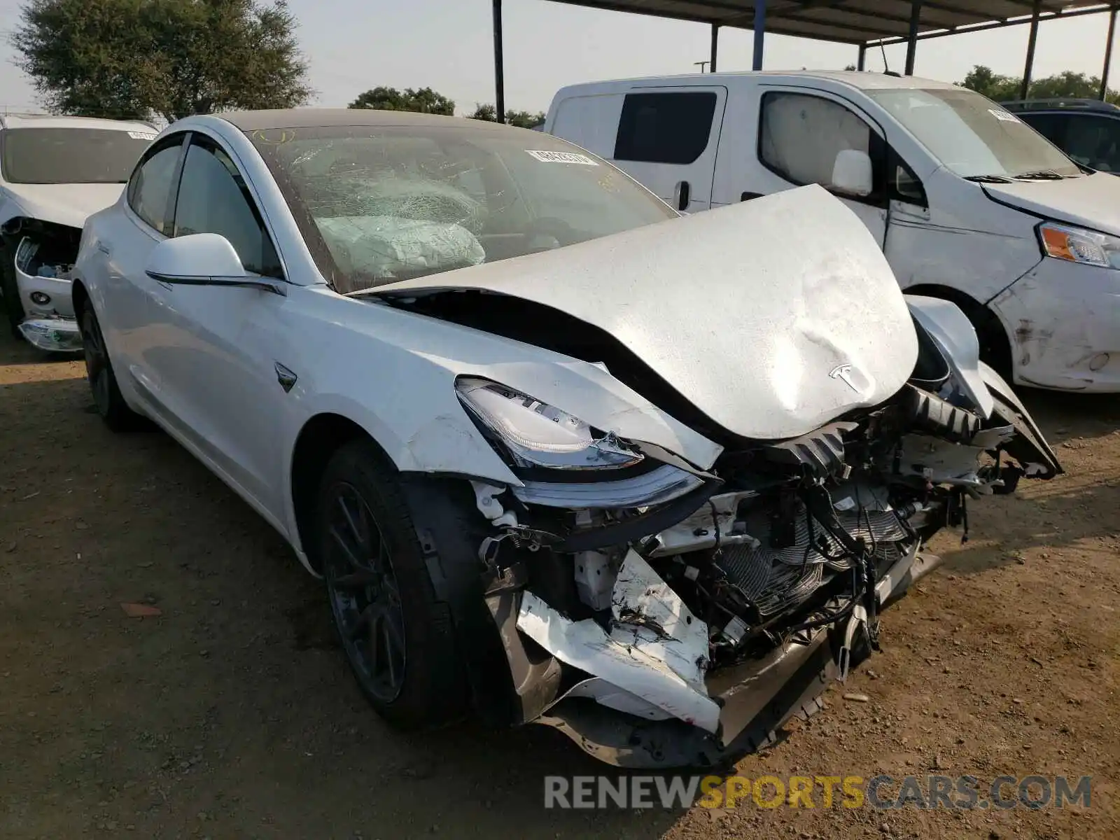1 Photograph of a damaged car 5YJ3E1EA3KF415954 TESLA MODEL 3 2019