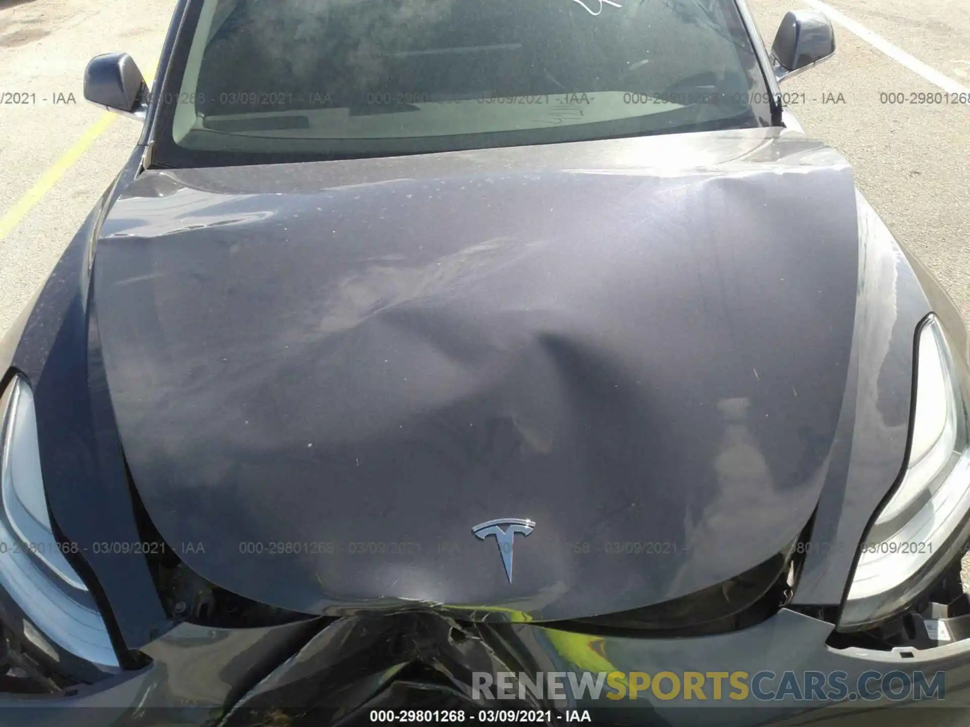 10 Photograph of a damaged car 5YJ3E1EA3KF421155 TESLA MODEL 3 2019