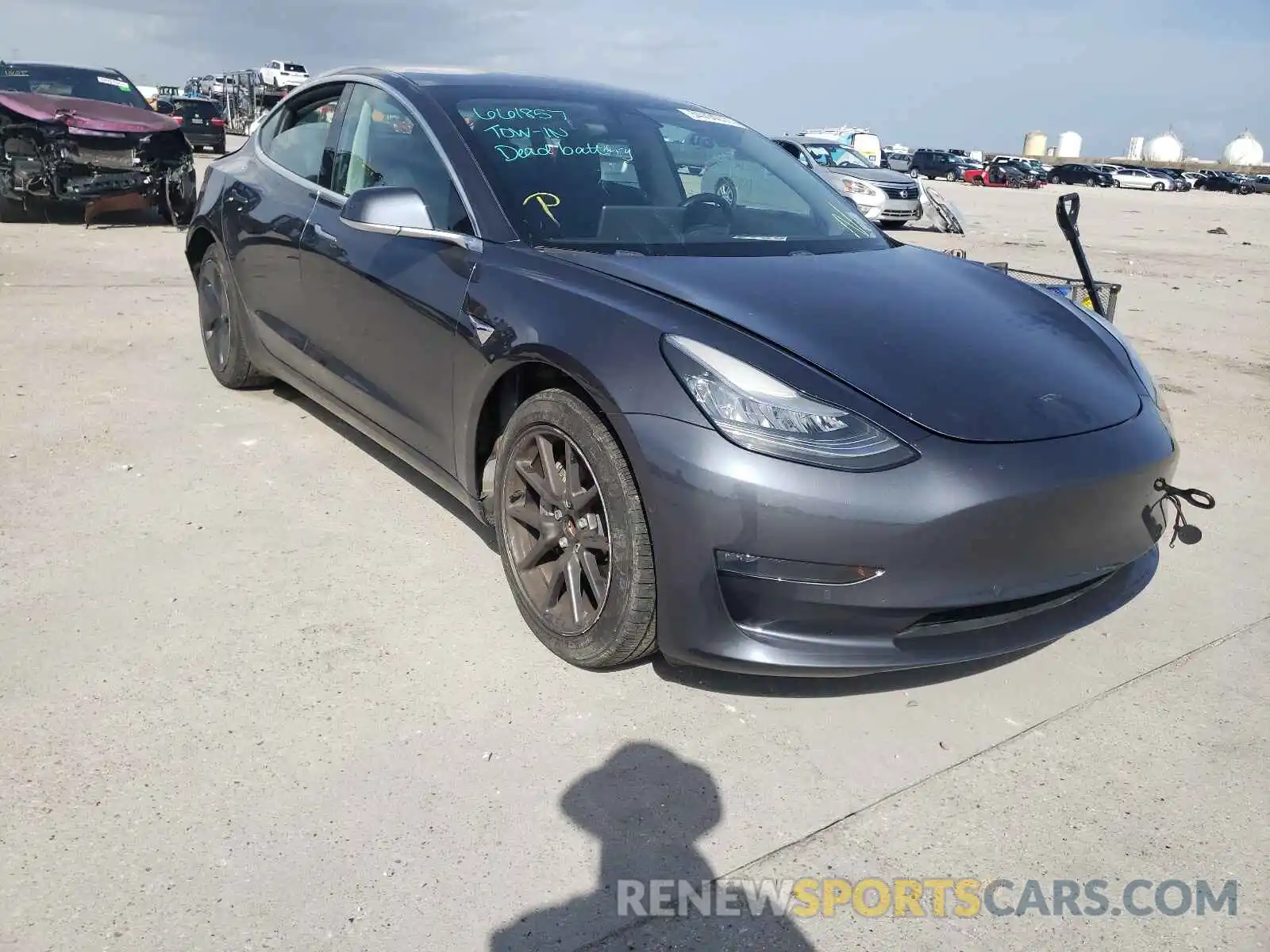 1 Photograph of a damaged car 5YJ3E1EA3KF421186 TESLA MODEL 3 2019