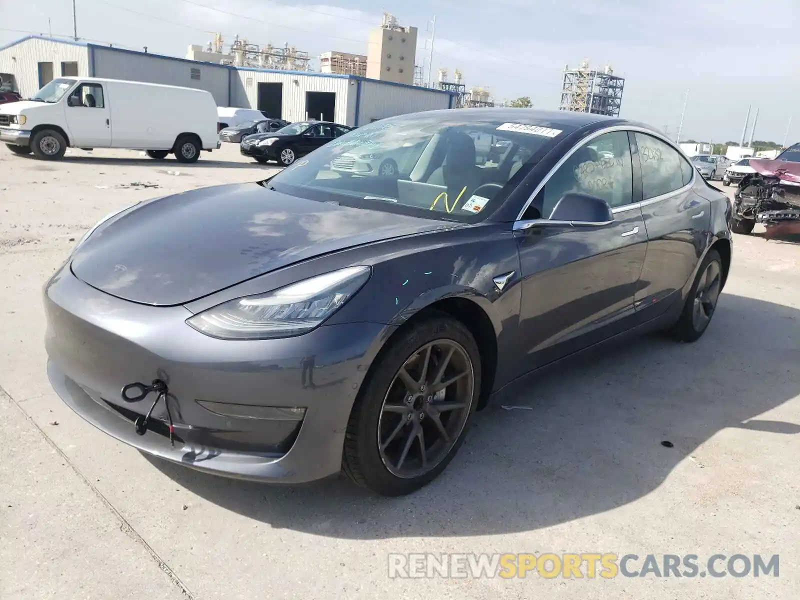 2 Photograph of a damaged car 5YJ3E1EA3KF421186 TESLA MODEL 3 2019