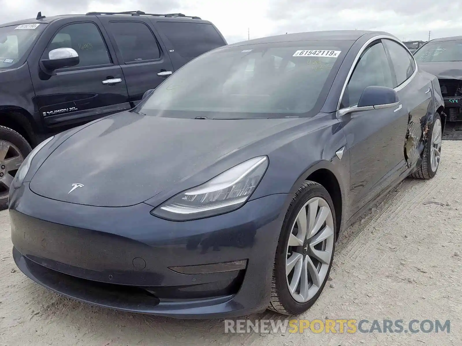 2 Photograph of a damaged car 5YJ3E1EA3KF425433 TESLA MODEL 3 2019