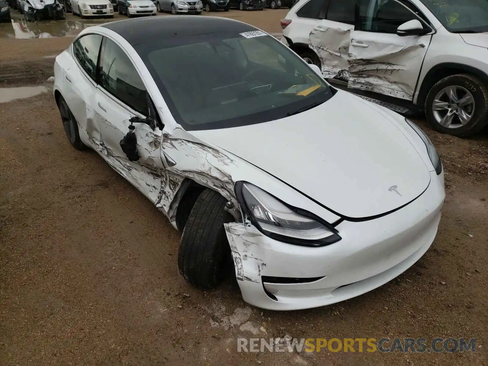 1 Photograph of a damaged car 5YJ3E1EA3KF427327 TESLA MODEL 3 2019