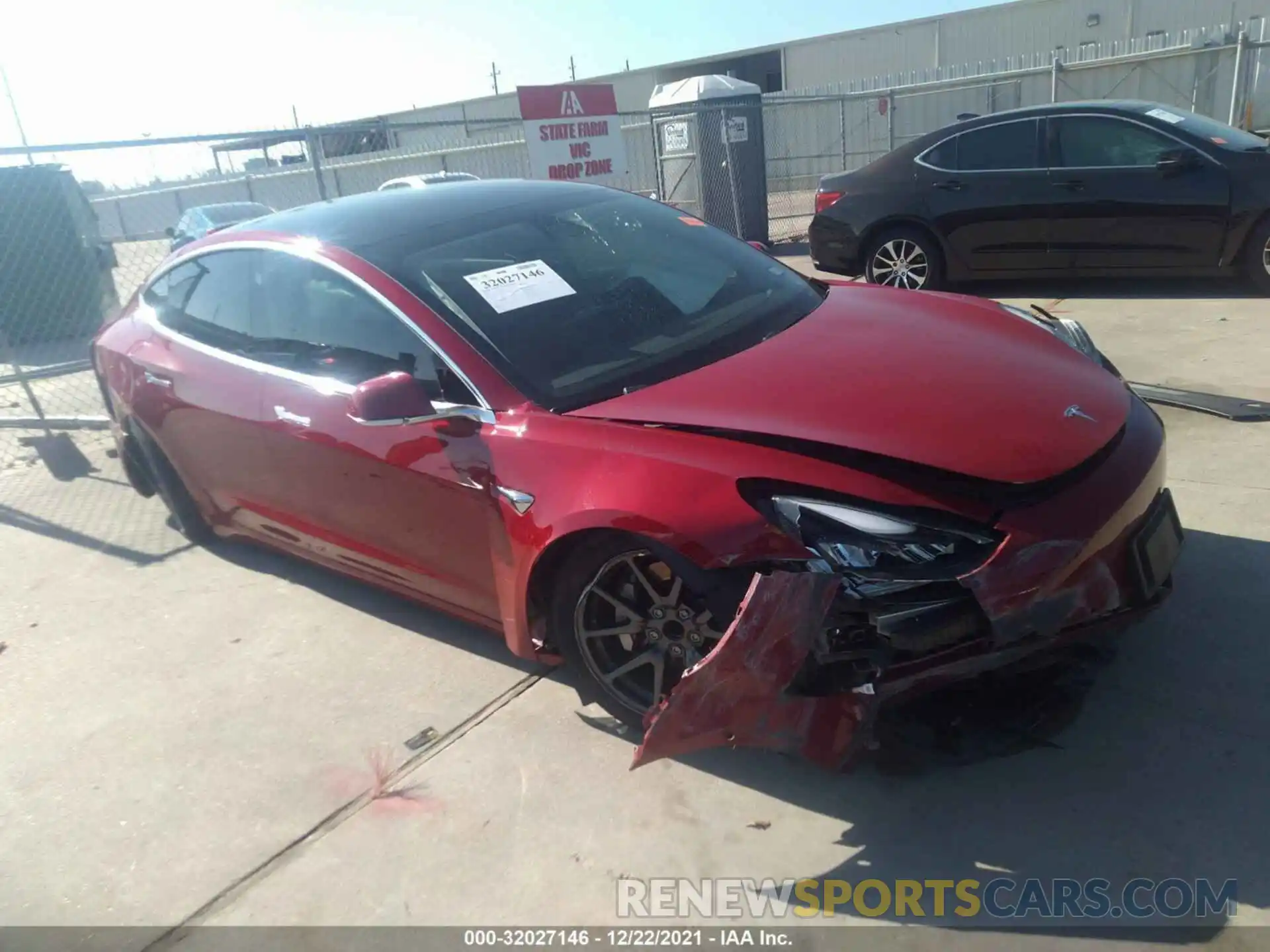 1 Photograph of a damaged car 5YJ3E1EA3KF428199 TESLA MODEL 3 2019