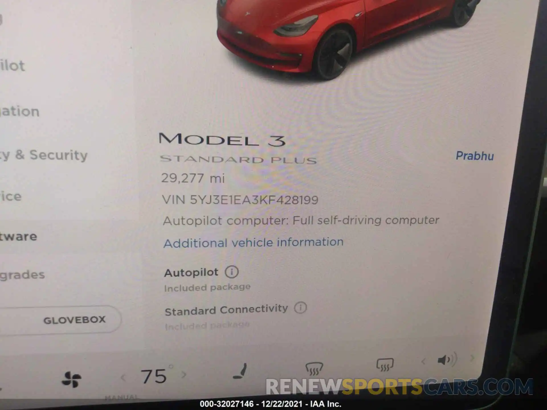 7 Photograph of a damaged car 5YJ3E1EA3KF428199 TESLA MODEL 3 2019