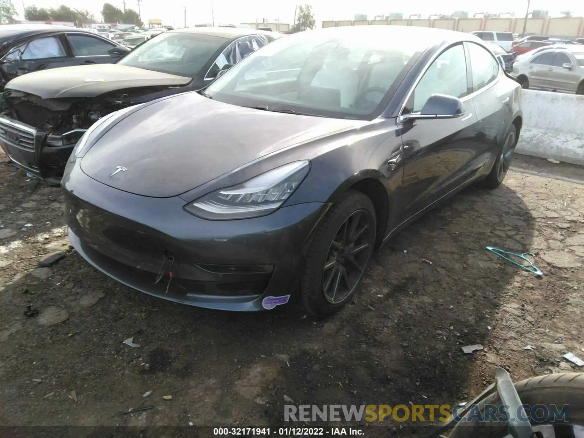 2 Photograph of a damaged car 5YJ3E1EA3KF431572 TESLA MODEL 3 2019