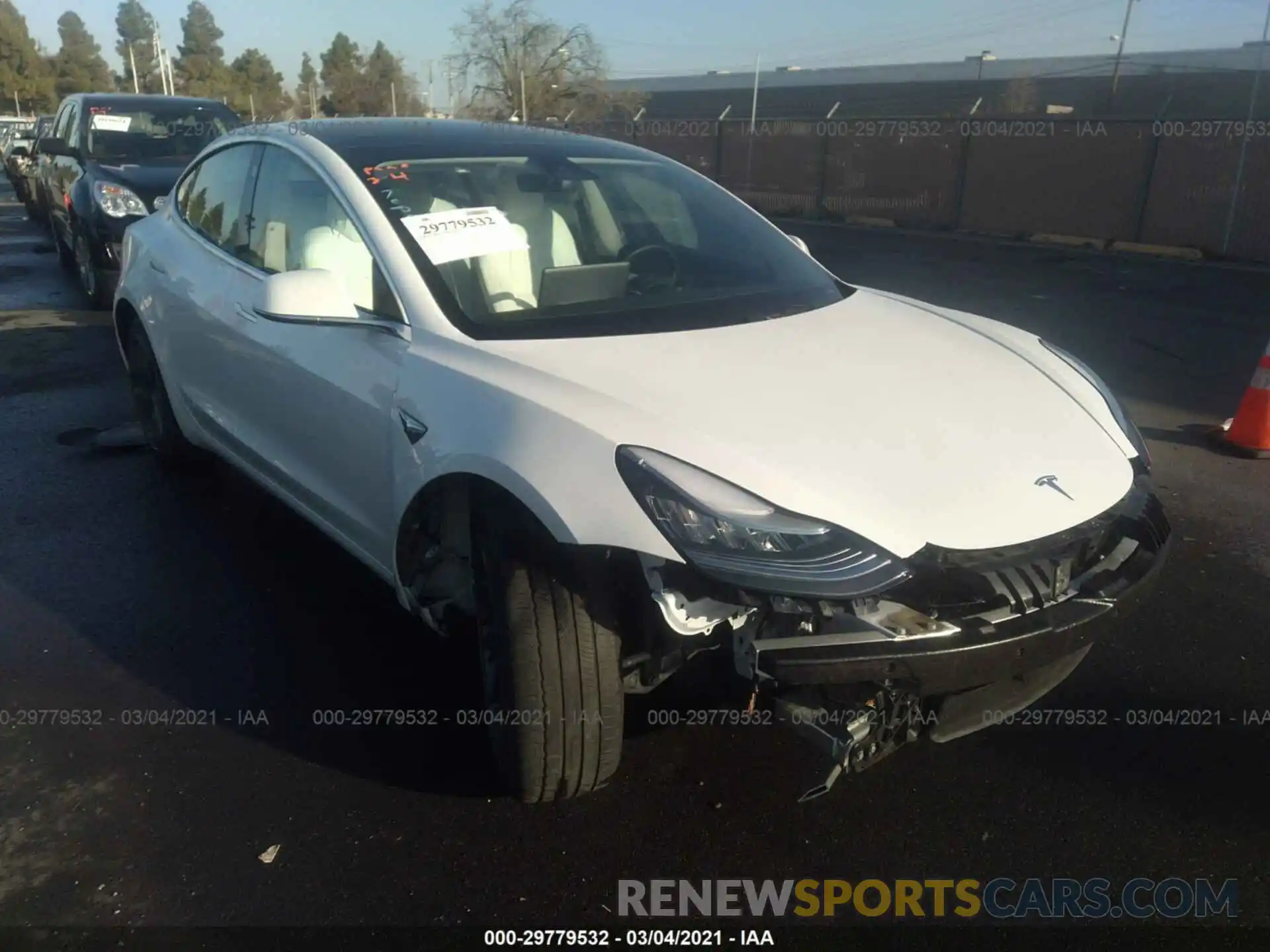 1 Photograph of a damaged car 5YJ3E1EA3KF431863 TESLA MODEL 3 2019