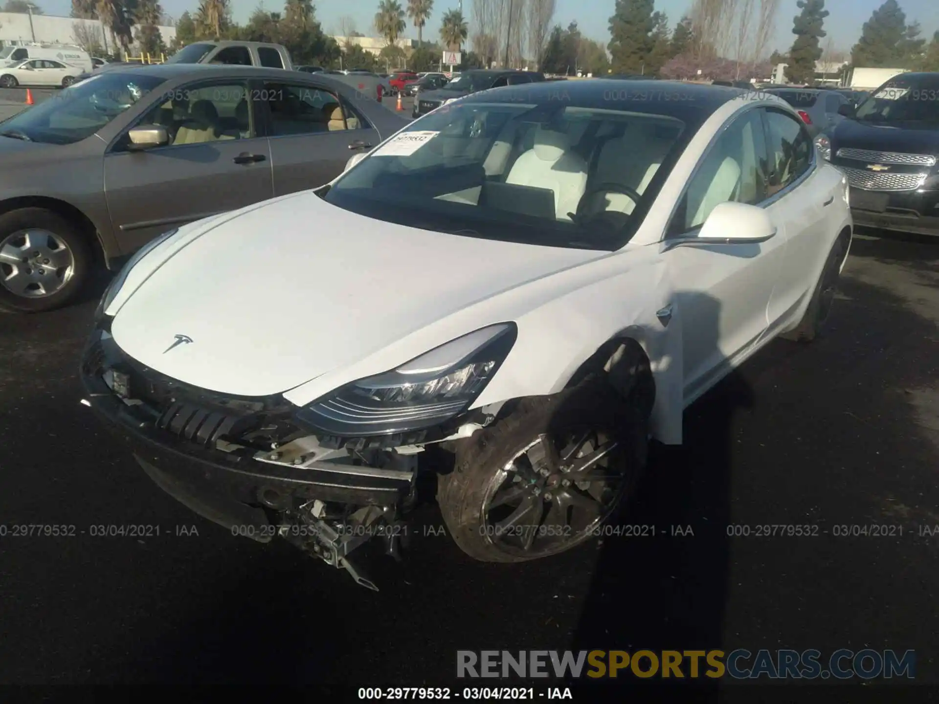 2 Photograph of a damaged car 5YJ3E1EA3KF431863 TESLA MODEL 3 2019