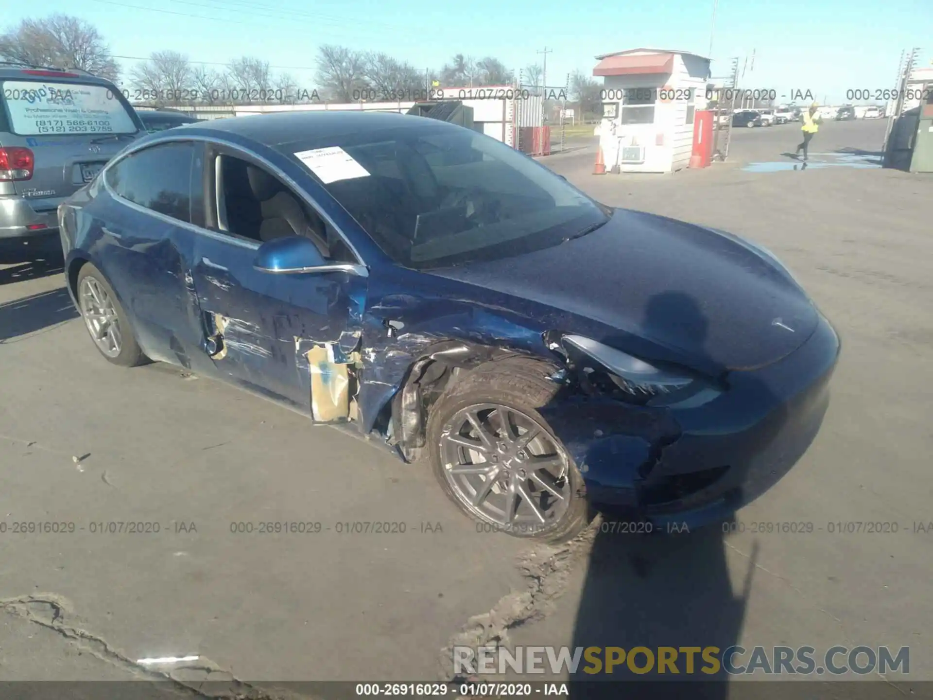 1 Photograph of a damaged car 5YJ3E1EA3KF435508 TESLA MODEL 3 2019