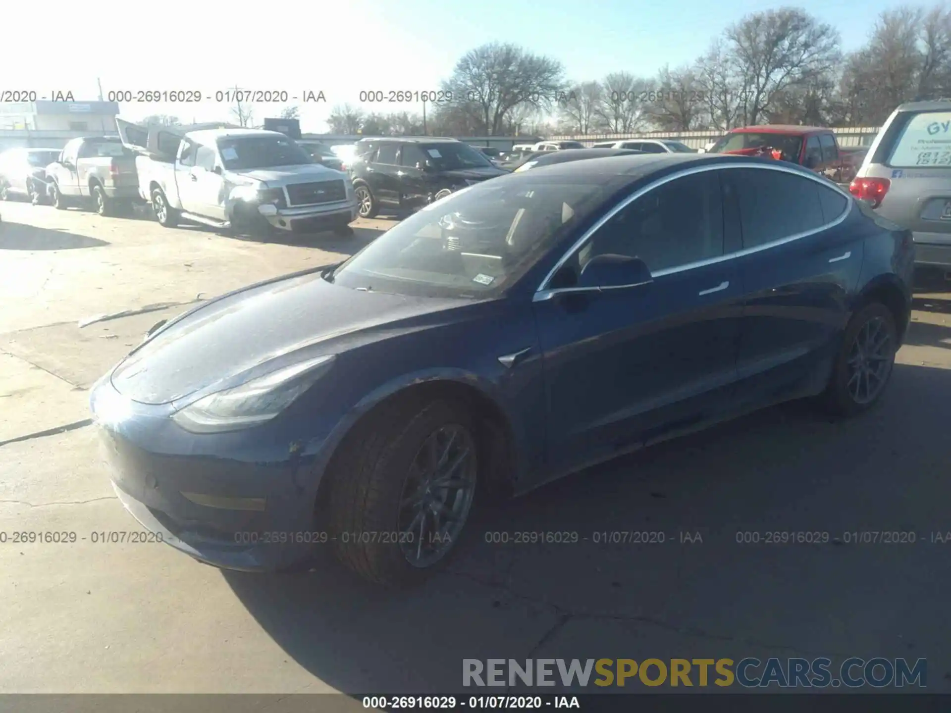 2 Photograph of a damaged car 5YJ3E1EA3KF435508 TESLA MODEL 3 2019