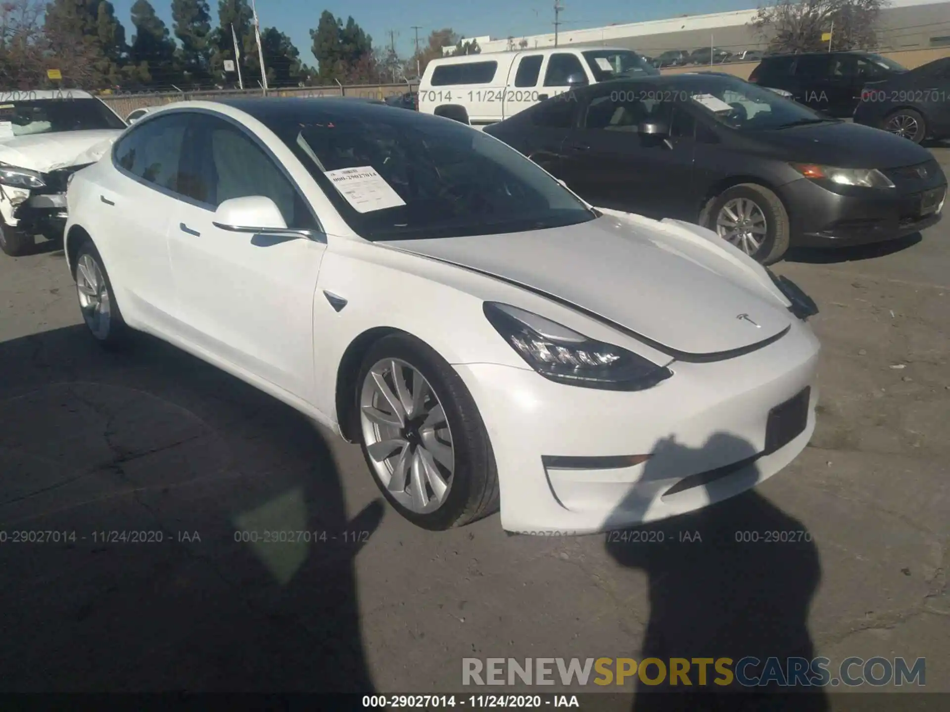 1 Photograph of a damaged car 5YJ3E1EA3KF436206 TESLA MODEL 3 2019