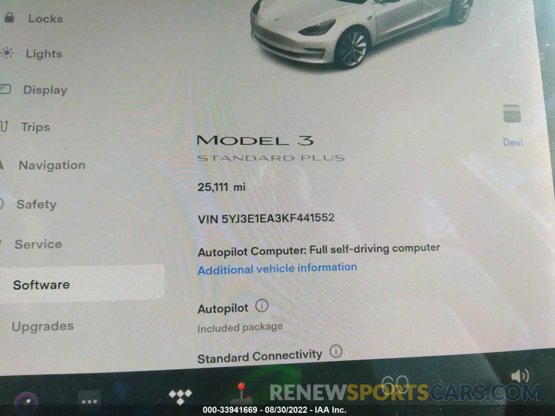 7 Photograph of a damaged car 5YJ3E1EA3KF441552 TESLA MODEL 3 2019