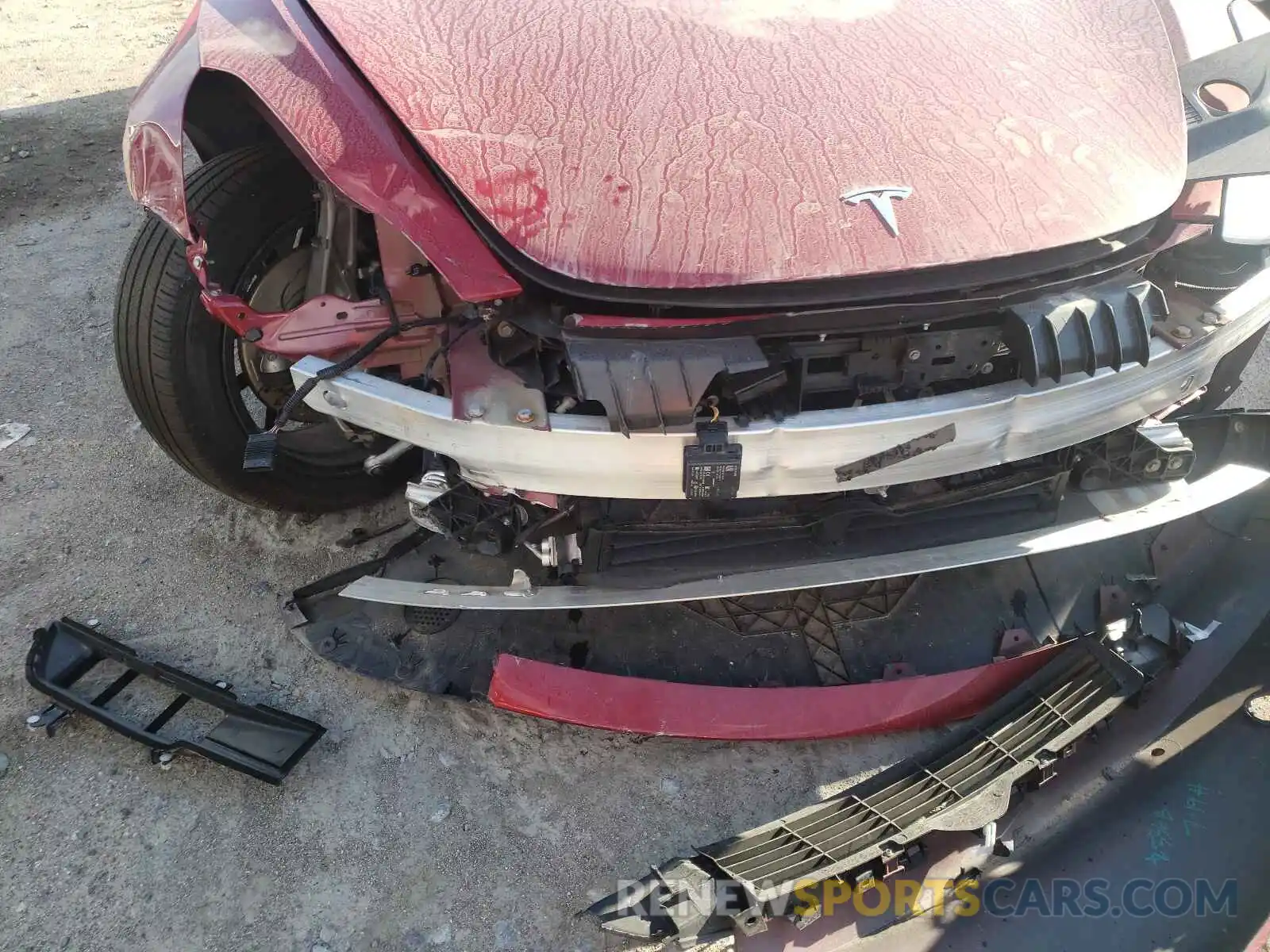 9 Photograph of a damaged car 5YJ3E1EA3KF444757 TESLA MODEL 3 2019