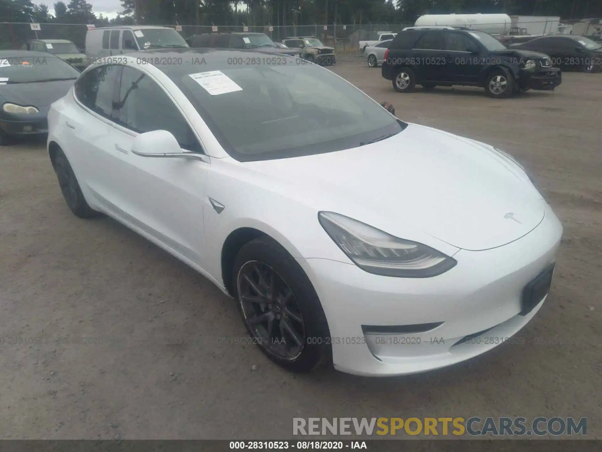 1 Photograph of a damaged car 5YJ3E1EA3KF466838 TESLA MODEL 3 2019